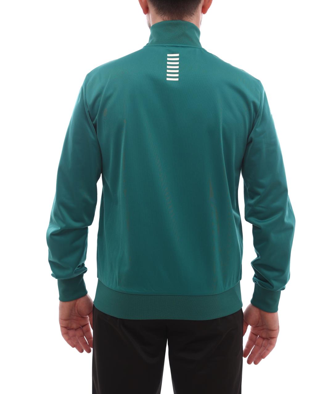 EA7 Черный полиэстеровый спортивный костюм, фото 7