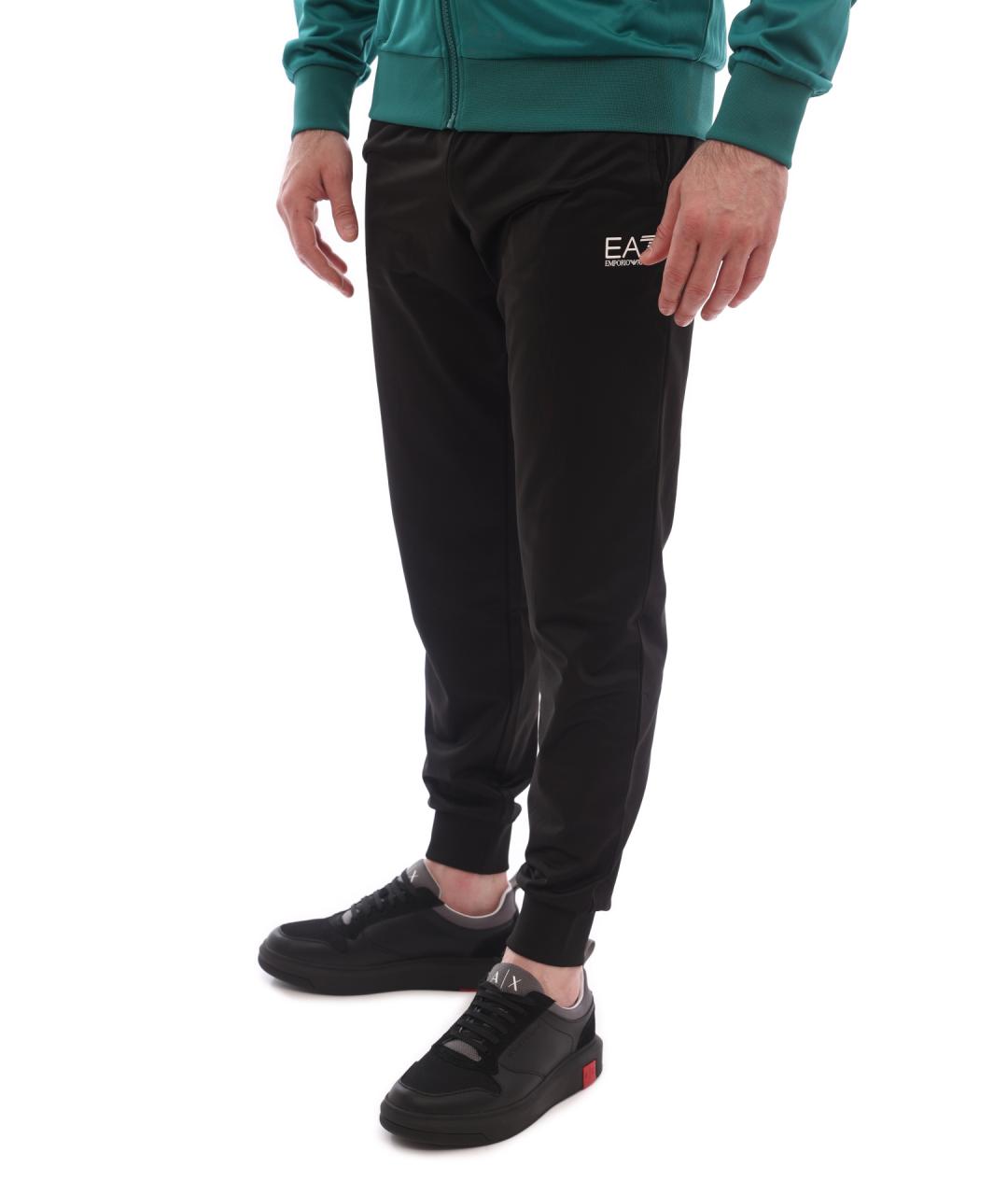 EA7 Черный полиэстеровый спортивный костюм, фото 5