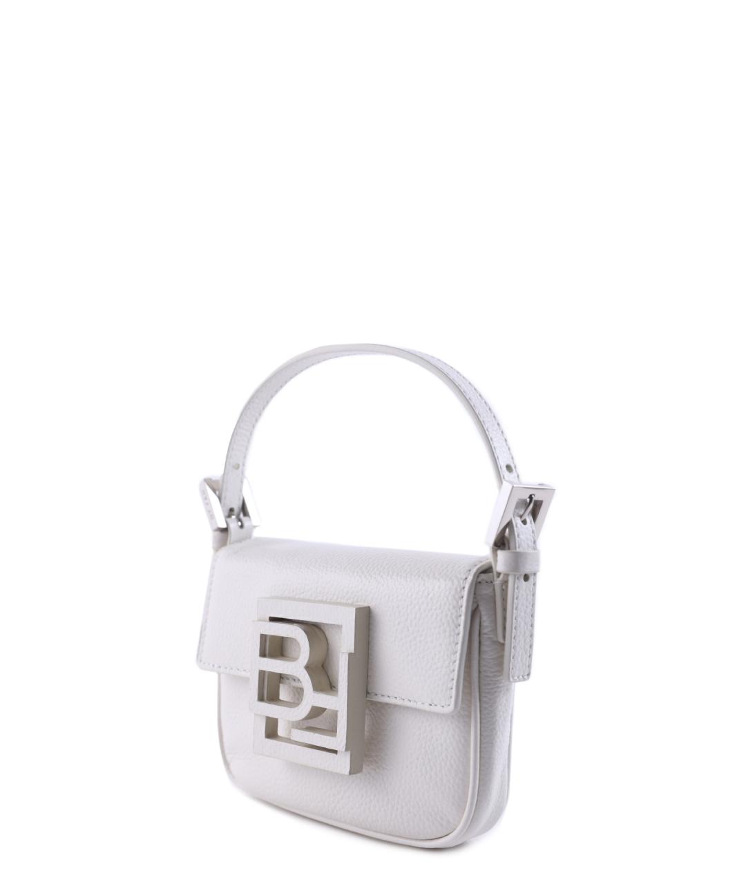 BY FAR Белая кожаная сумка с короткими ручками, фото 5