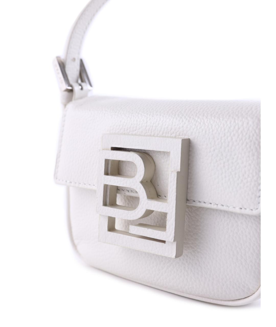BY FAR Белая кожаная сумка с короткими ручками, фото 3