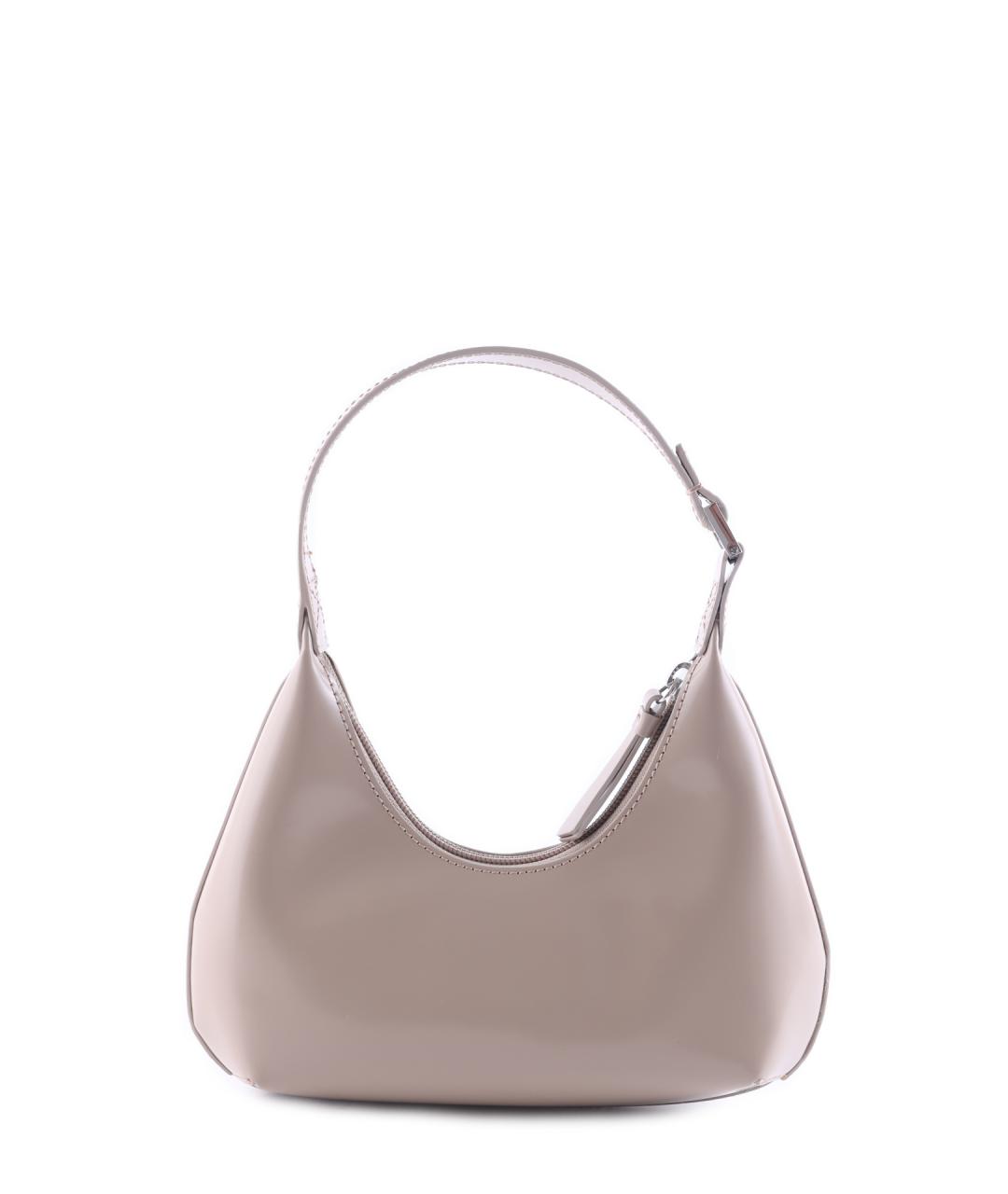 BY FAR Бежевая кожаная сумка с короткими ручками, фото 4