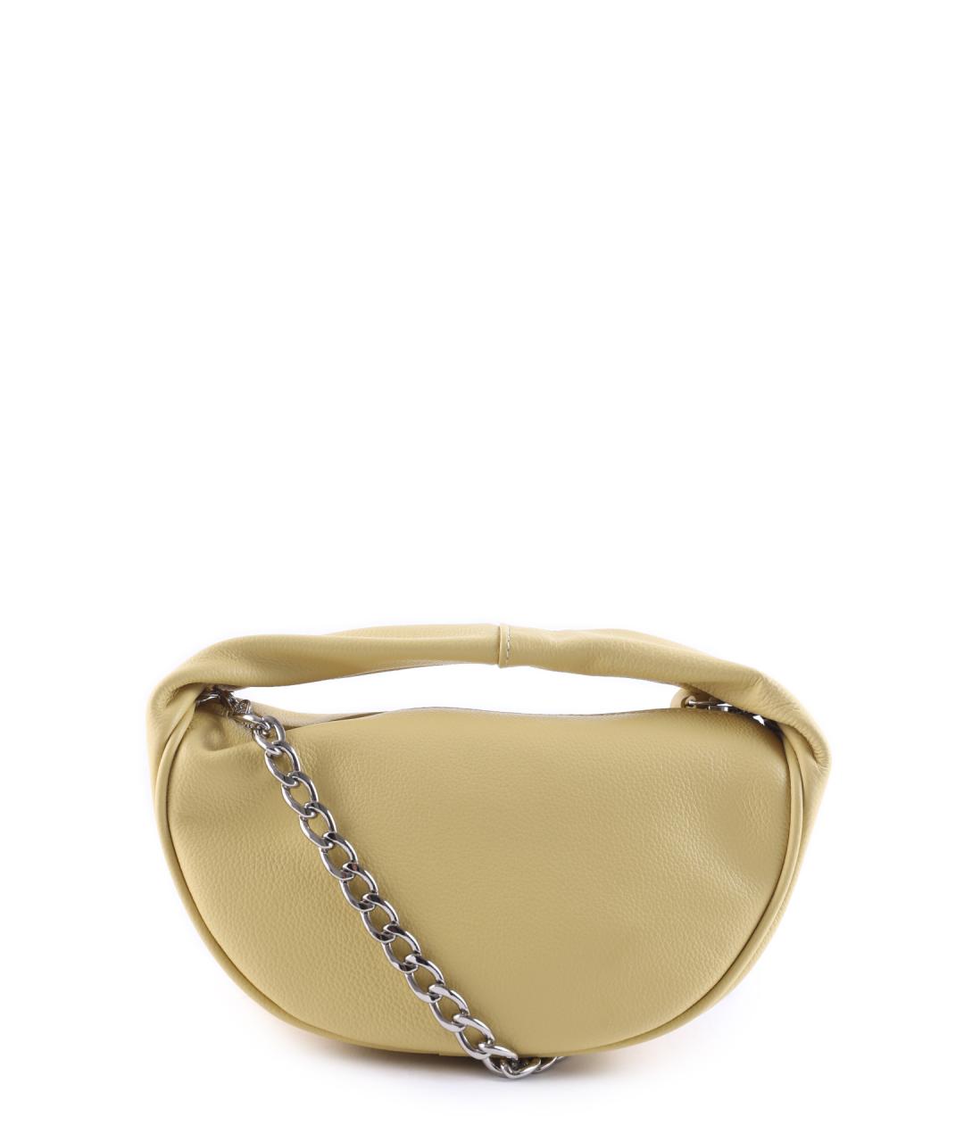 BY FAR Желтая кожаная сумка через плечо, фото 1