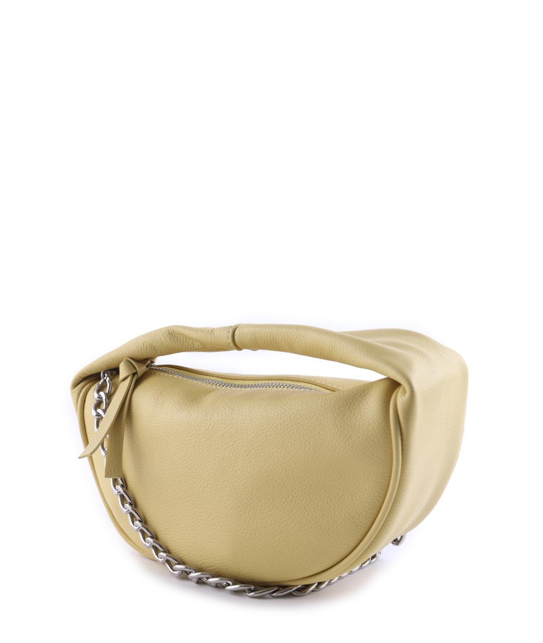 BY FAR Желтая кожаная сумка через плечо, фото 2