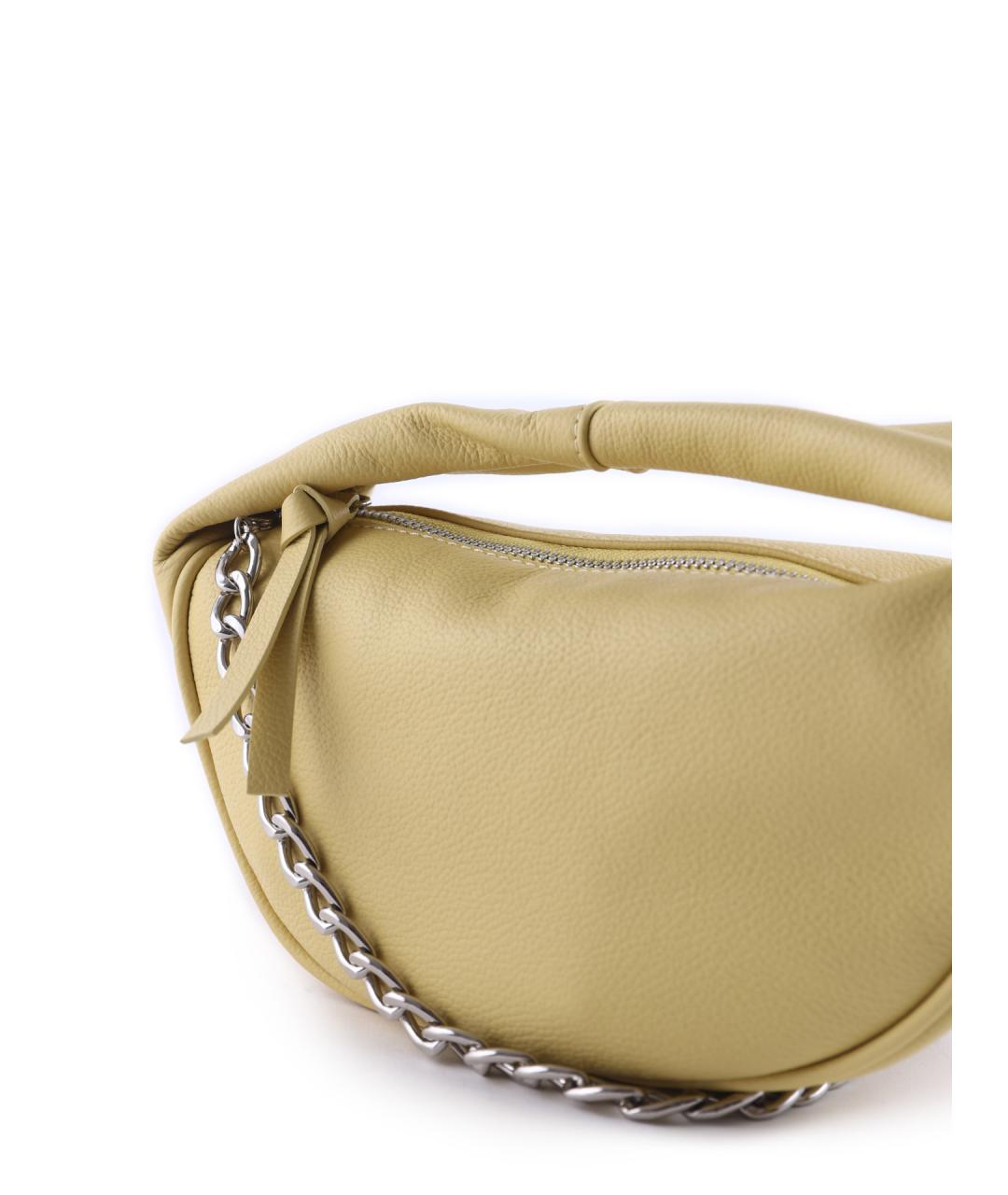 BY FAR Желтая кожаная сумка через плечо, фото 4