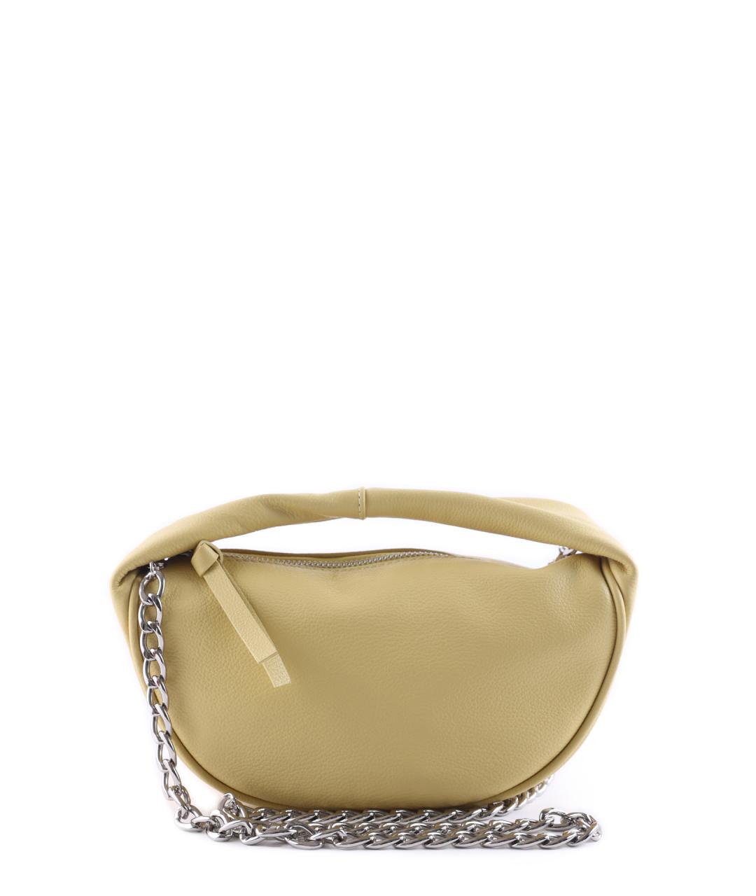 BY FAR Желтая кожаная сумка через плечо, фото 3