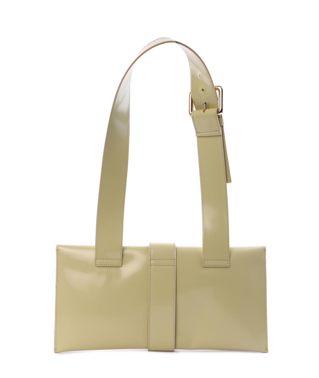 BY FAR Зеленая кожаная сумка через плечо, фото 3