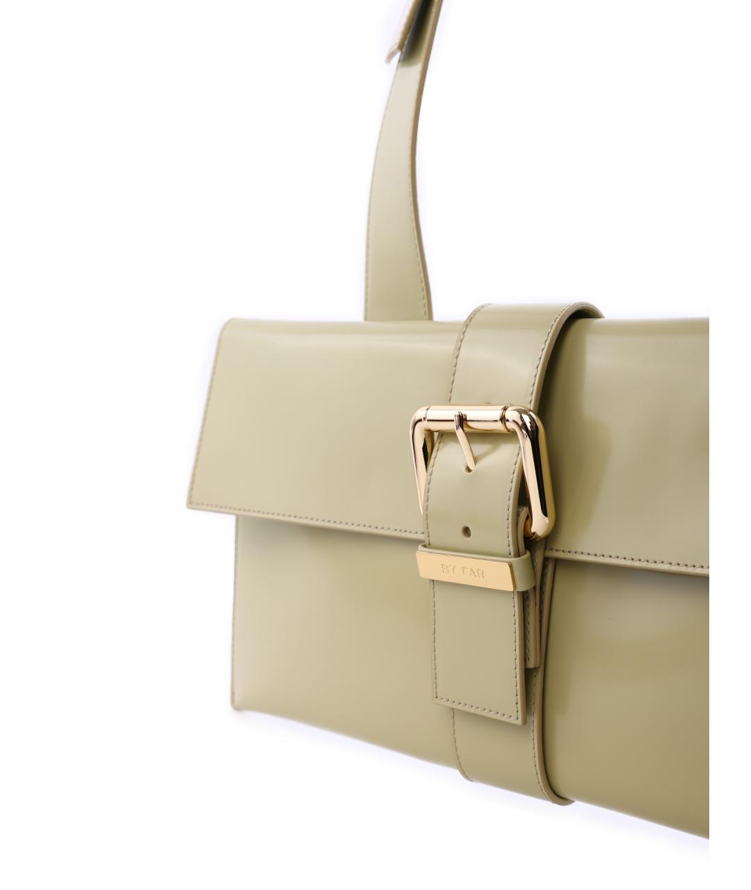 BY FAR Зеленая кожаная сумка через плечо, фото 4