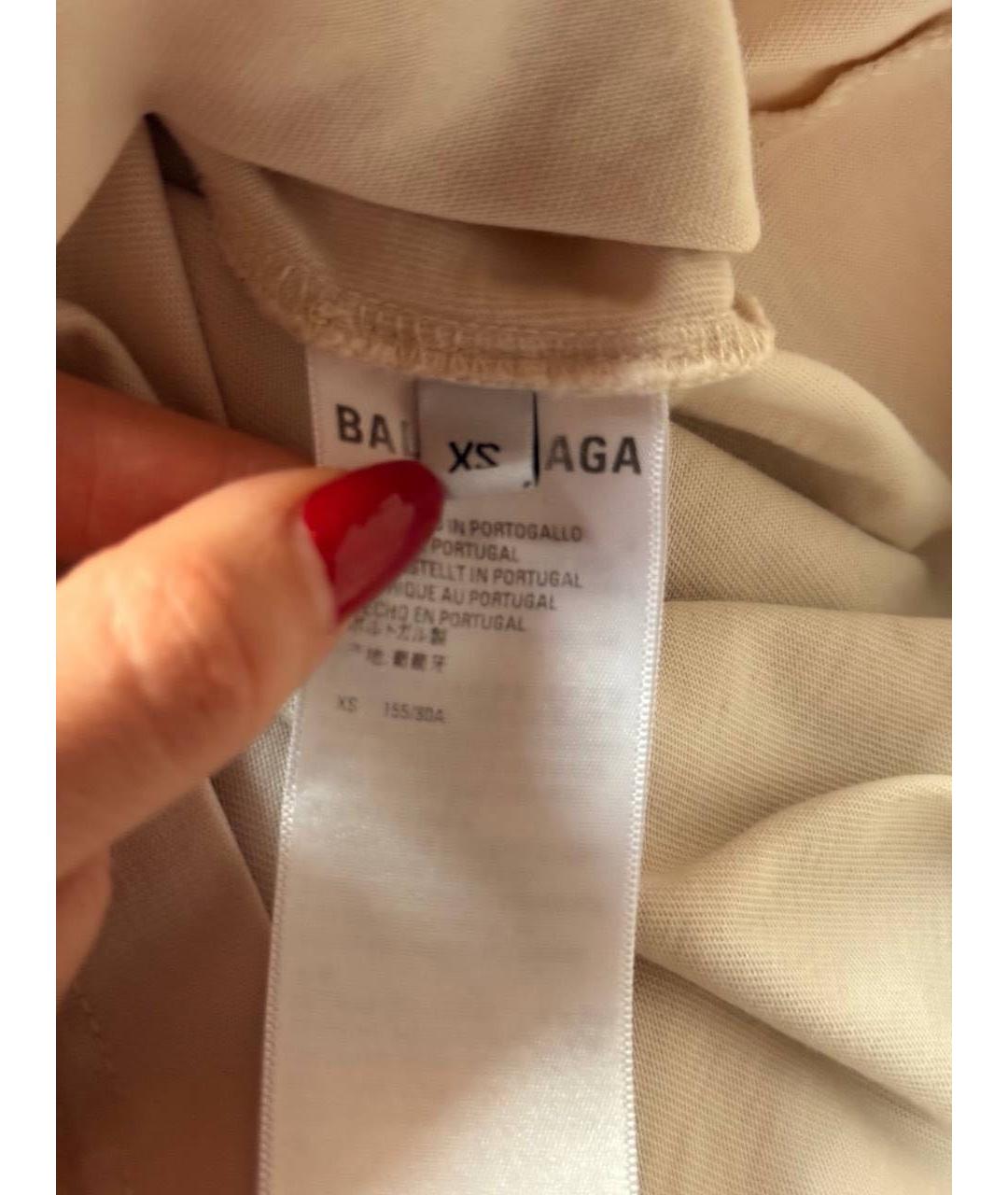 BALENCIAGA Бежевая хлопковая футболка, фото 4