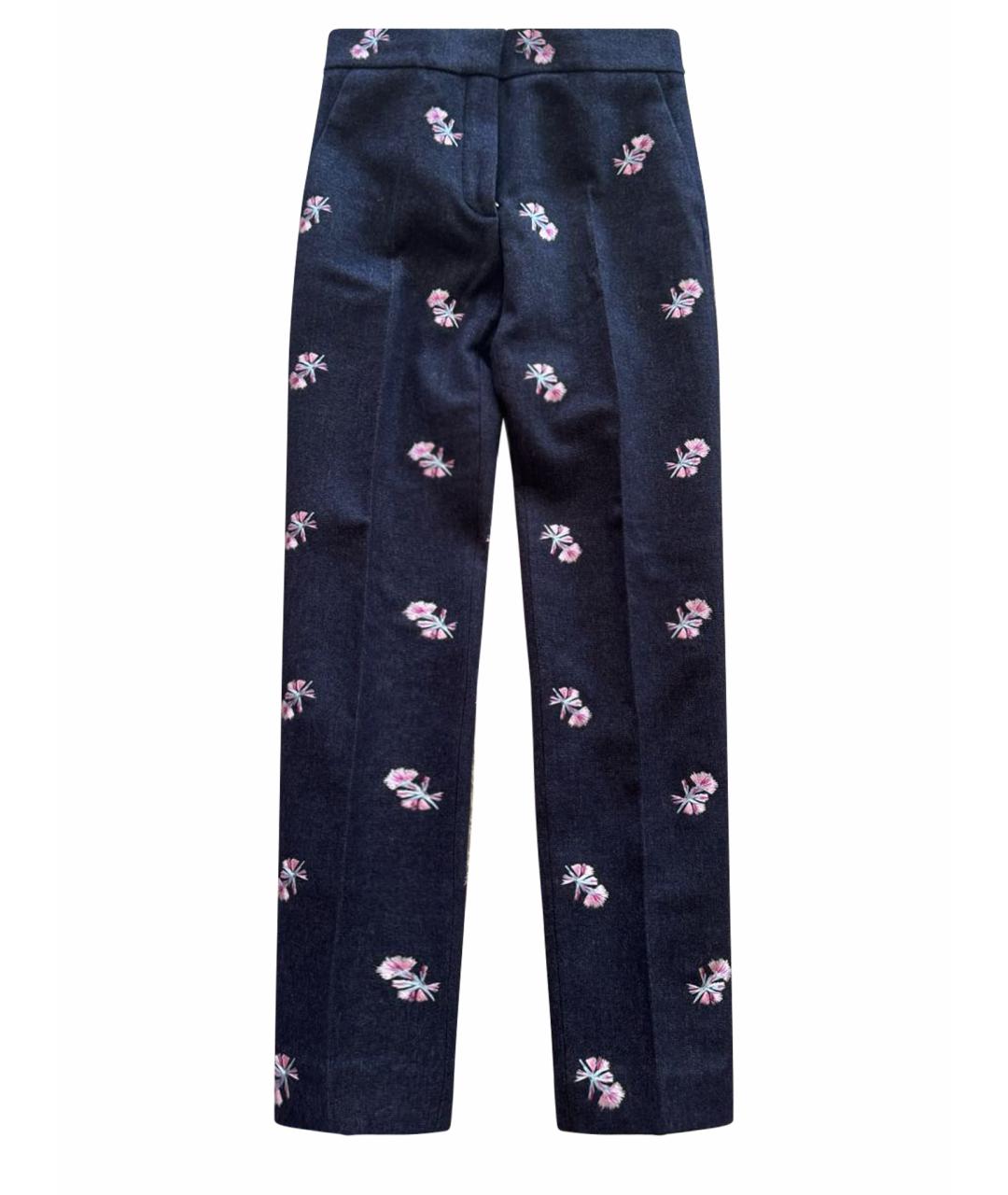 LOUIS VUITTON Синие шерстяные брюки узкие, фото 1