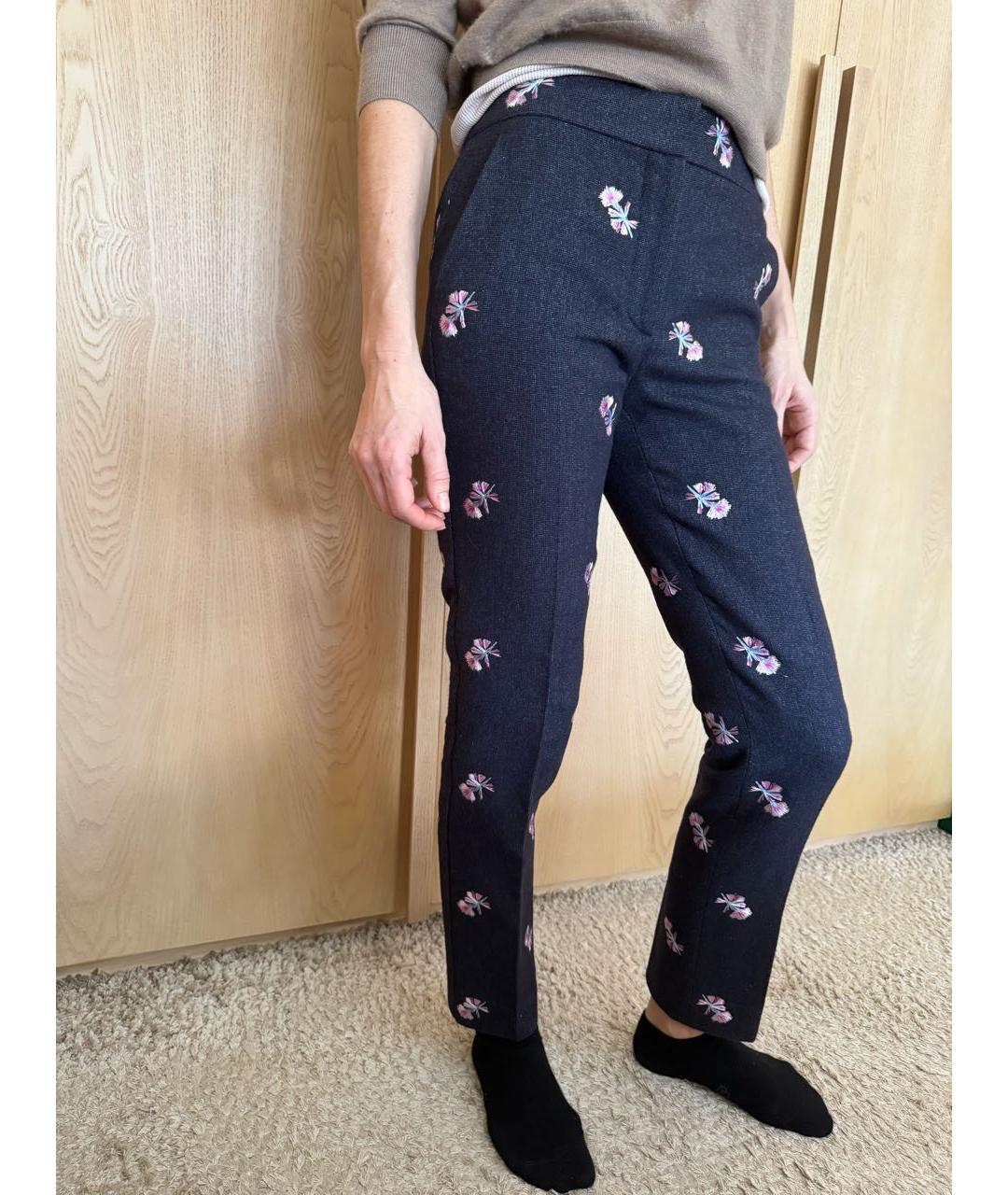 LOUIS VUITTON Синие шерстяные брюки узкие, фото 5