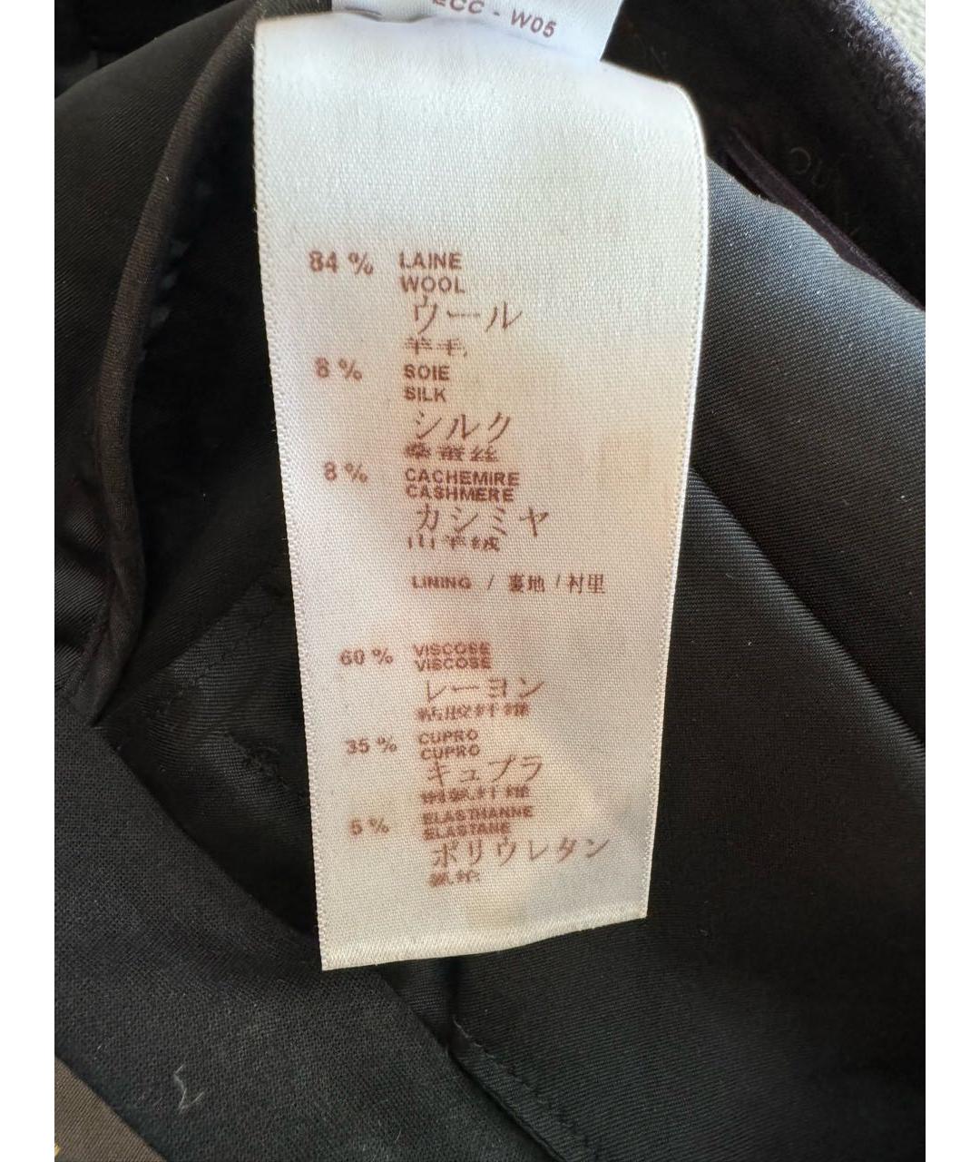 LOUIS VUITTON Синие шерстяные брюки узкие, фото 8