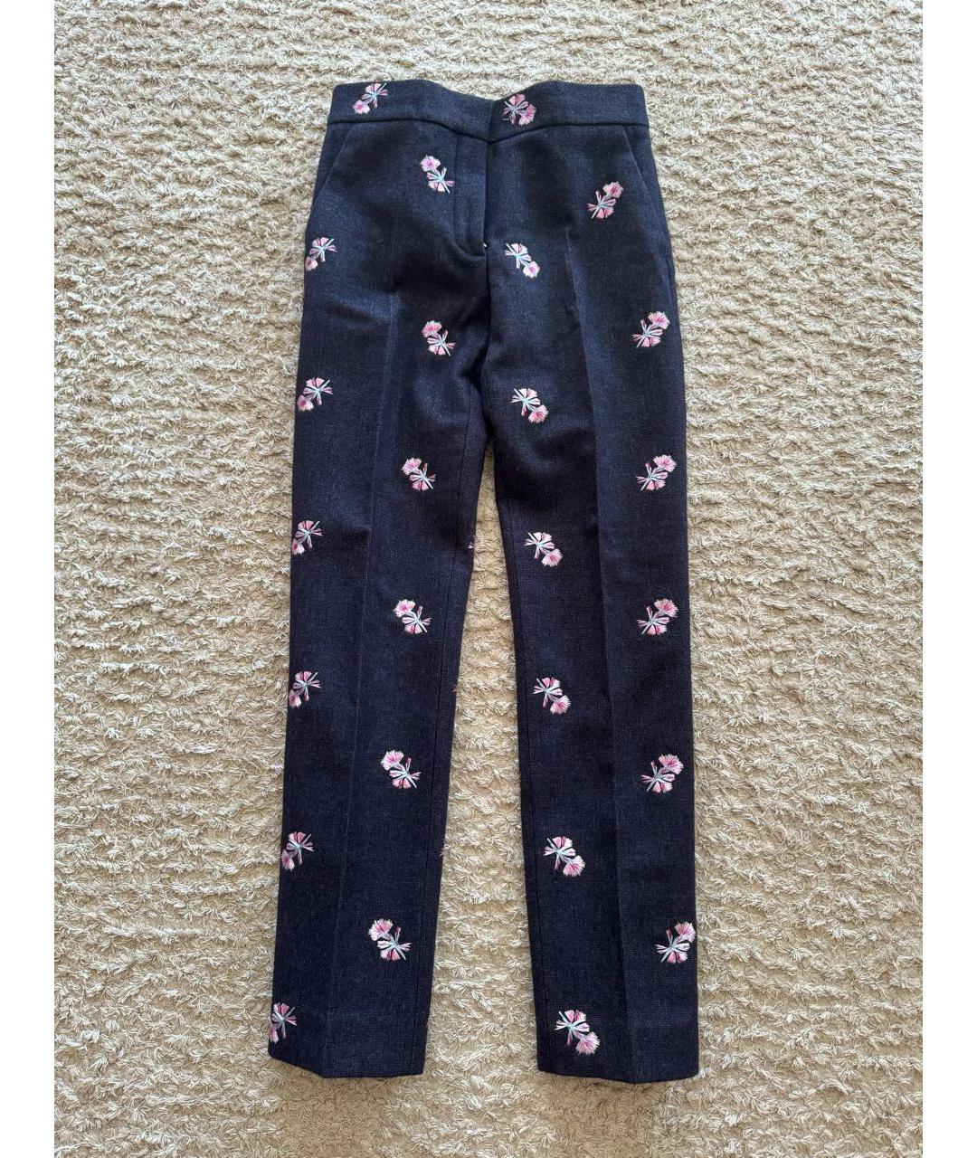 LOUIS VUITTON Синие шерстяные брюки узкие, фото 9