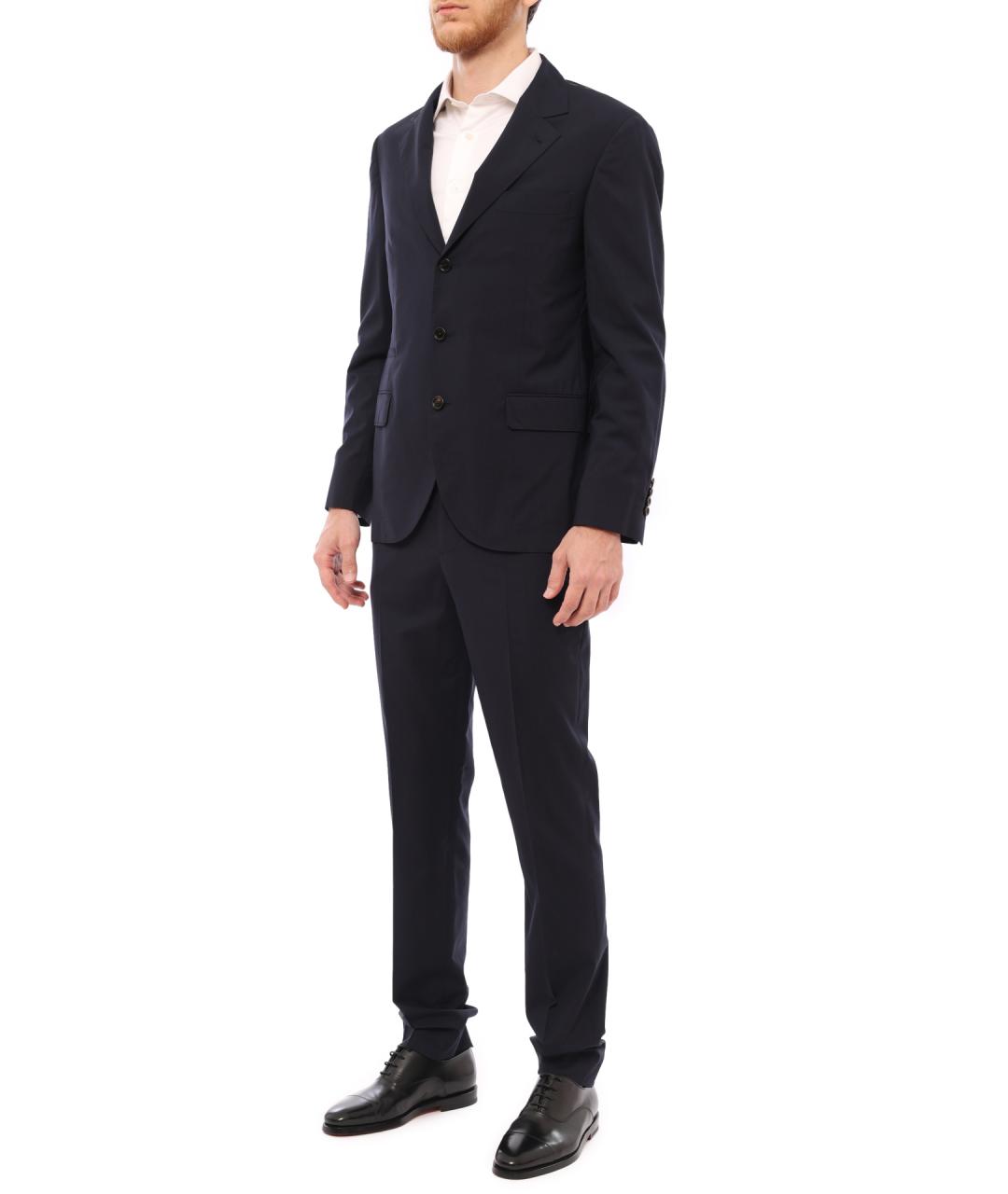 BRUNELLO CUCINELLI Темно-синий классический костюм, фото 6