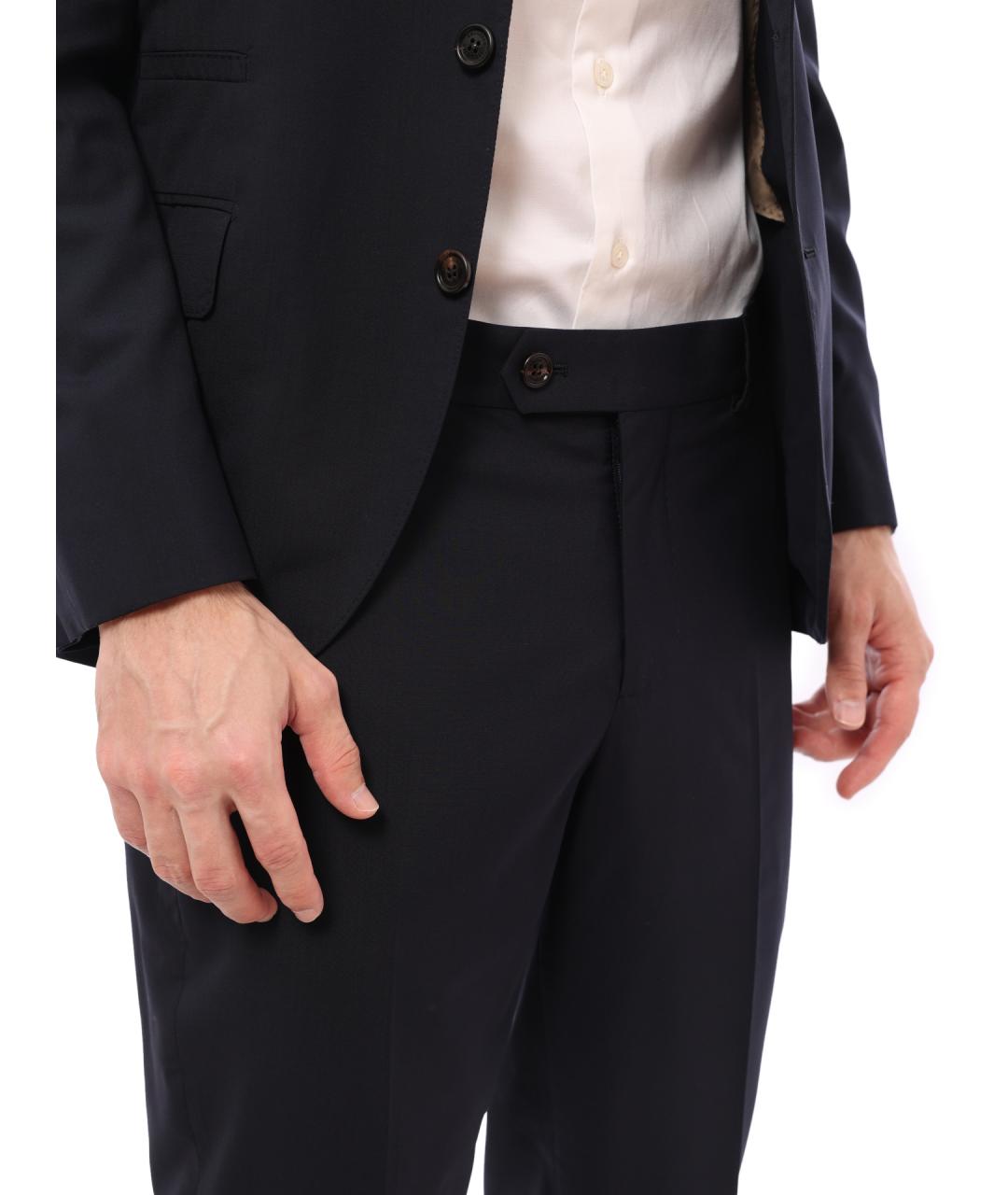 BRUNELLO CUCINELLI Темно-синий классический костюм, фото 3