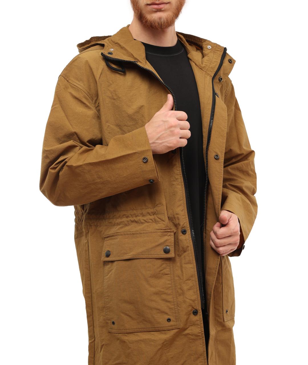 DIESEL Коричневый полиамидовый тренч / плащ, фото 3