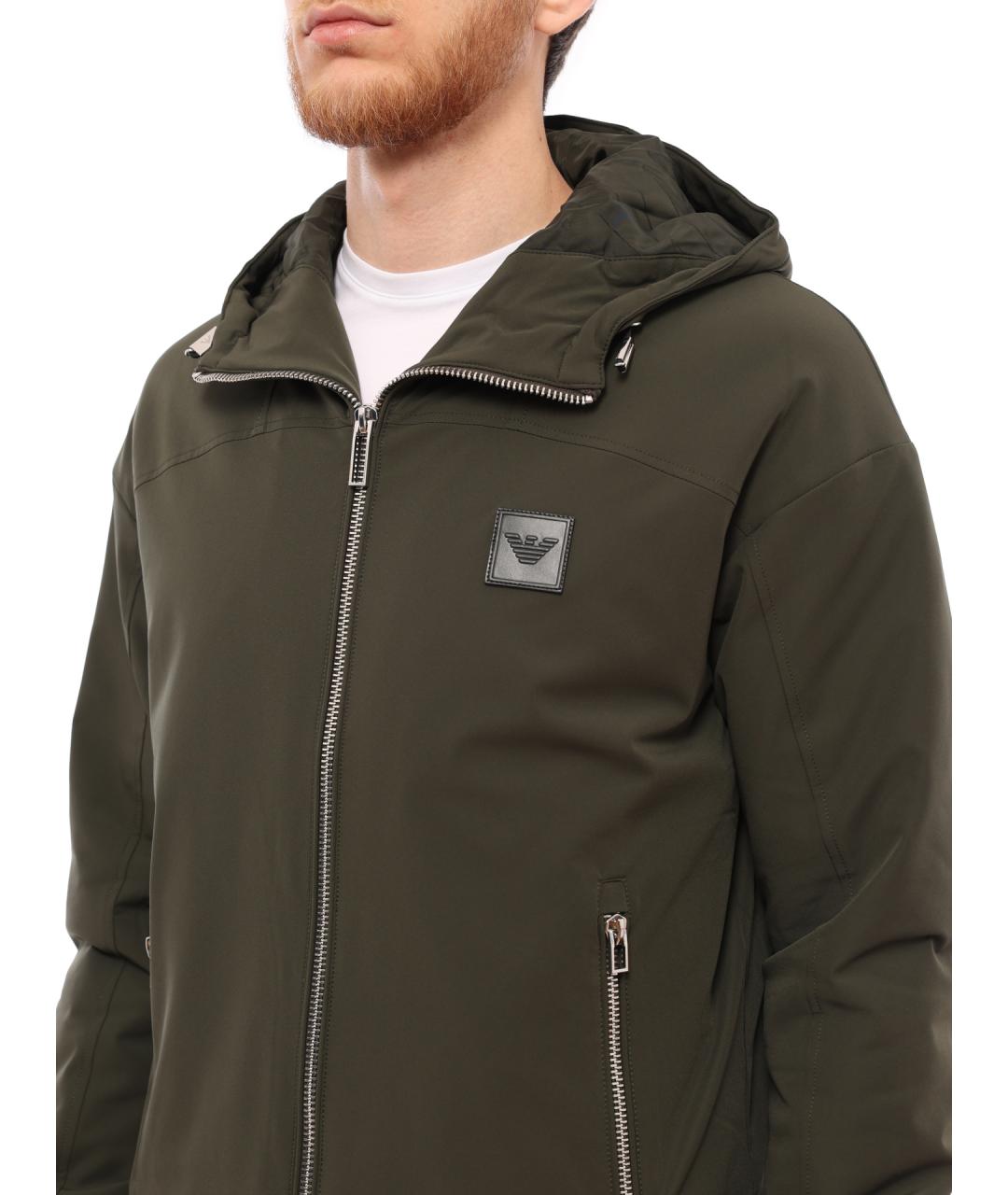 EMPORIO ARMANI Хаки куртка, фото 4