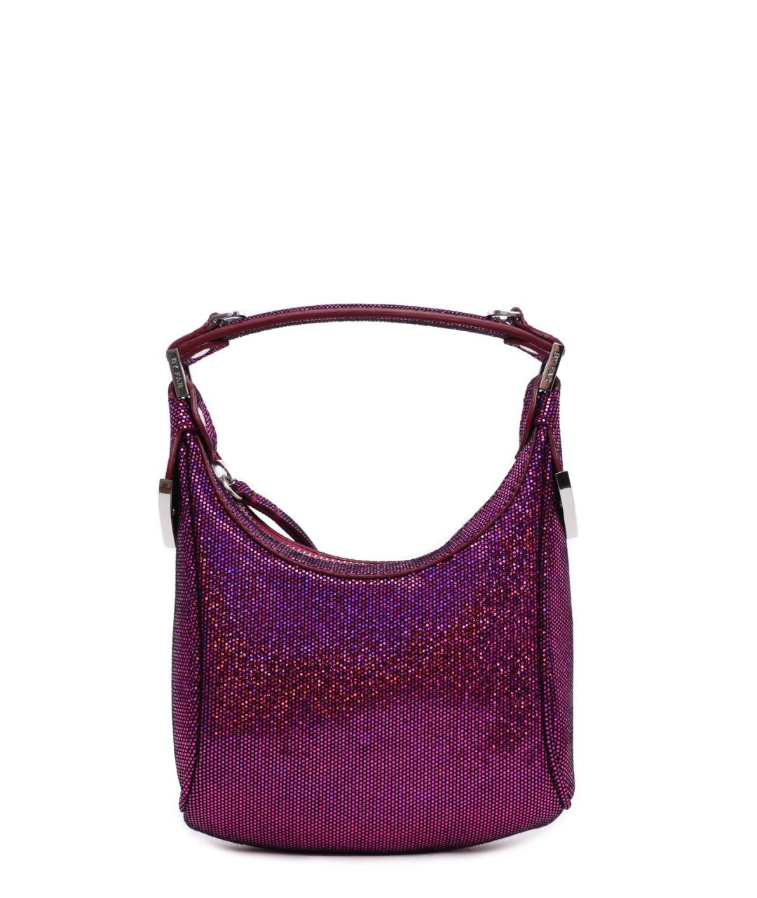 BY FAR Фуксия кожаная сумка с короткими ручками, фото 4