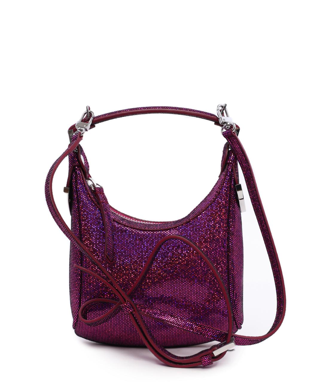 BY FAR Фуксия кожаная сумка с короткими ручками, фото 6