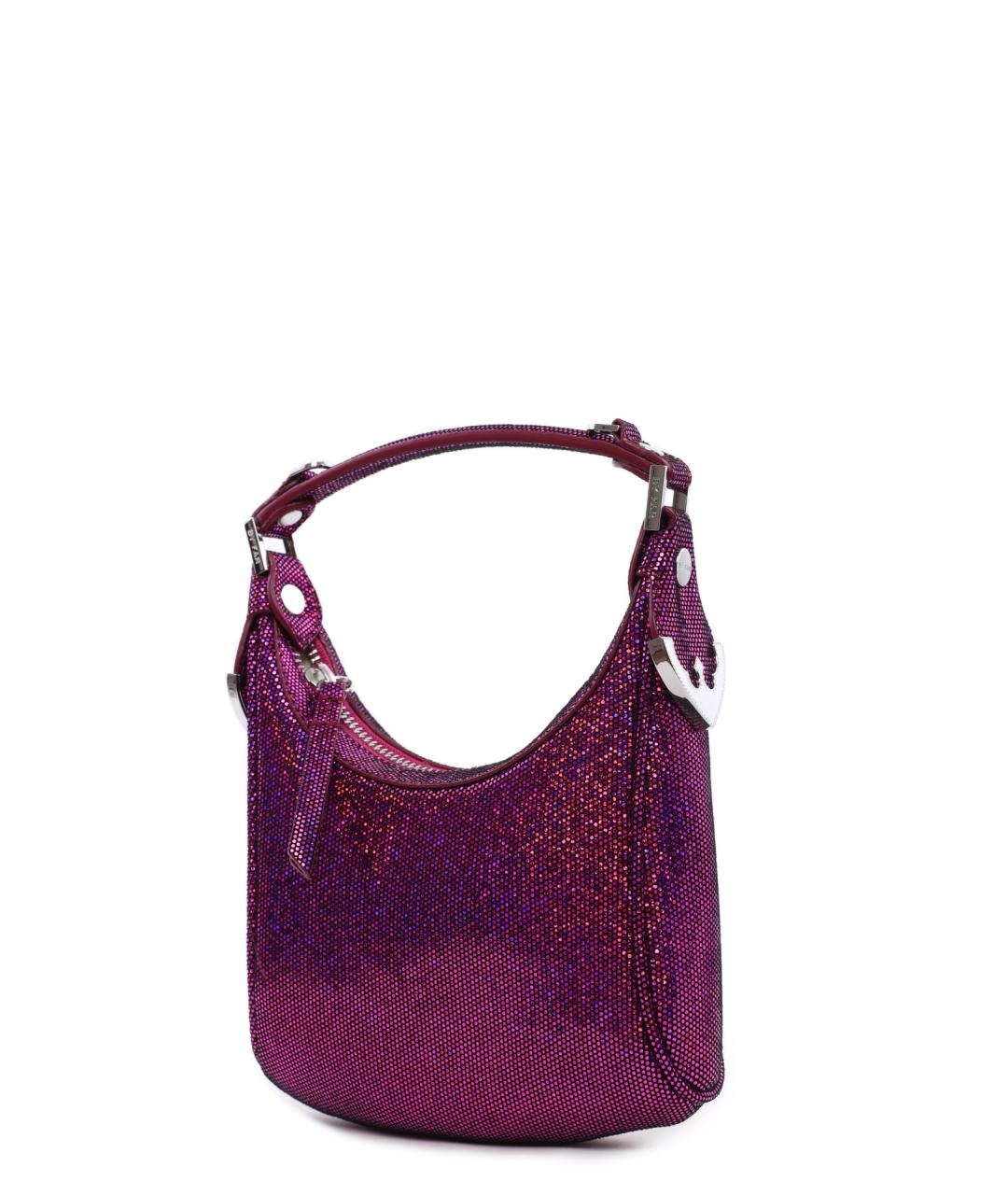 BY FAR Фуксия кожаная сумка с короткими ручками, фото 3