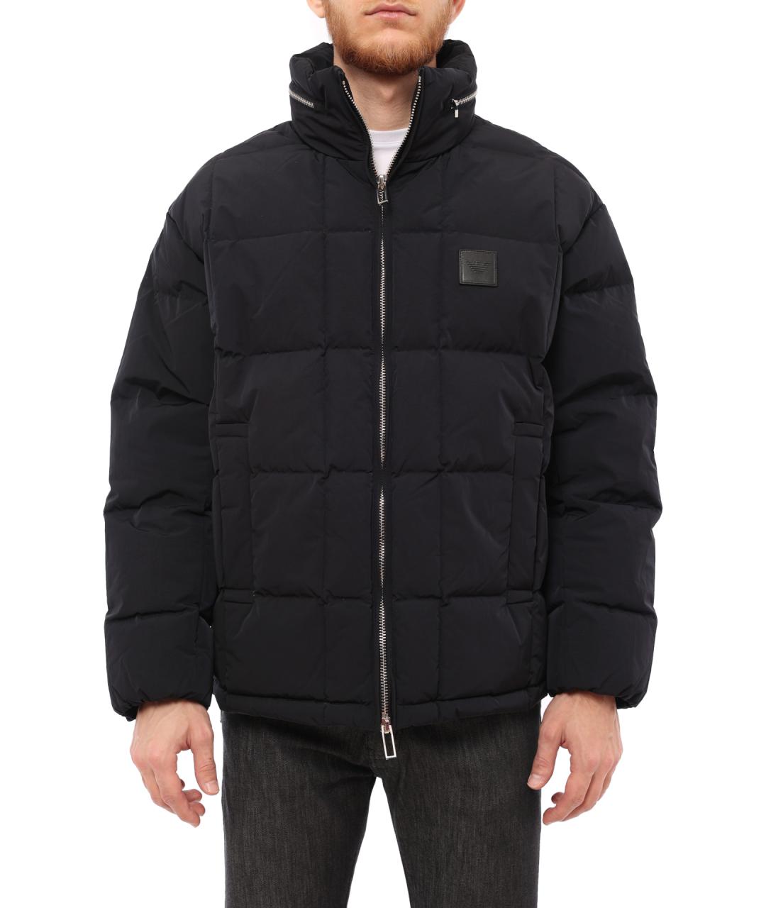 EMPORIO ARMANI Синий полиамидовый пуховик, фото 1