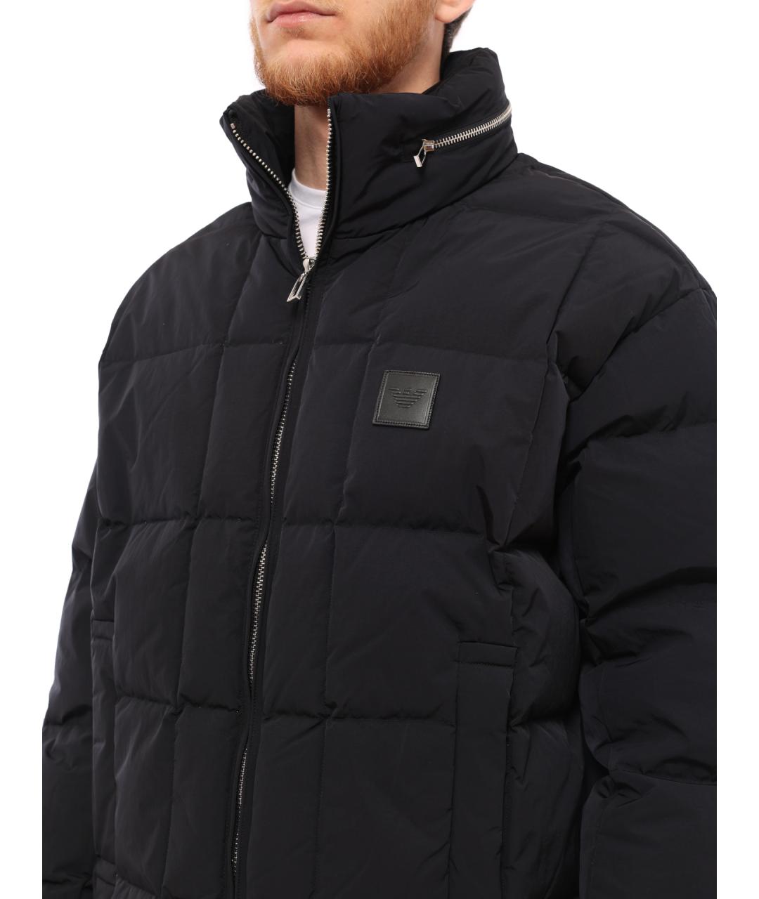 EMPORIO ARMANI Синий полиамидовый пуховик, фото 3