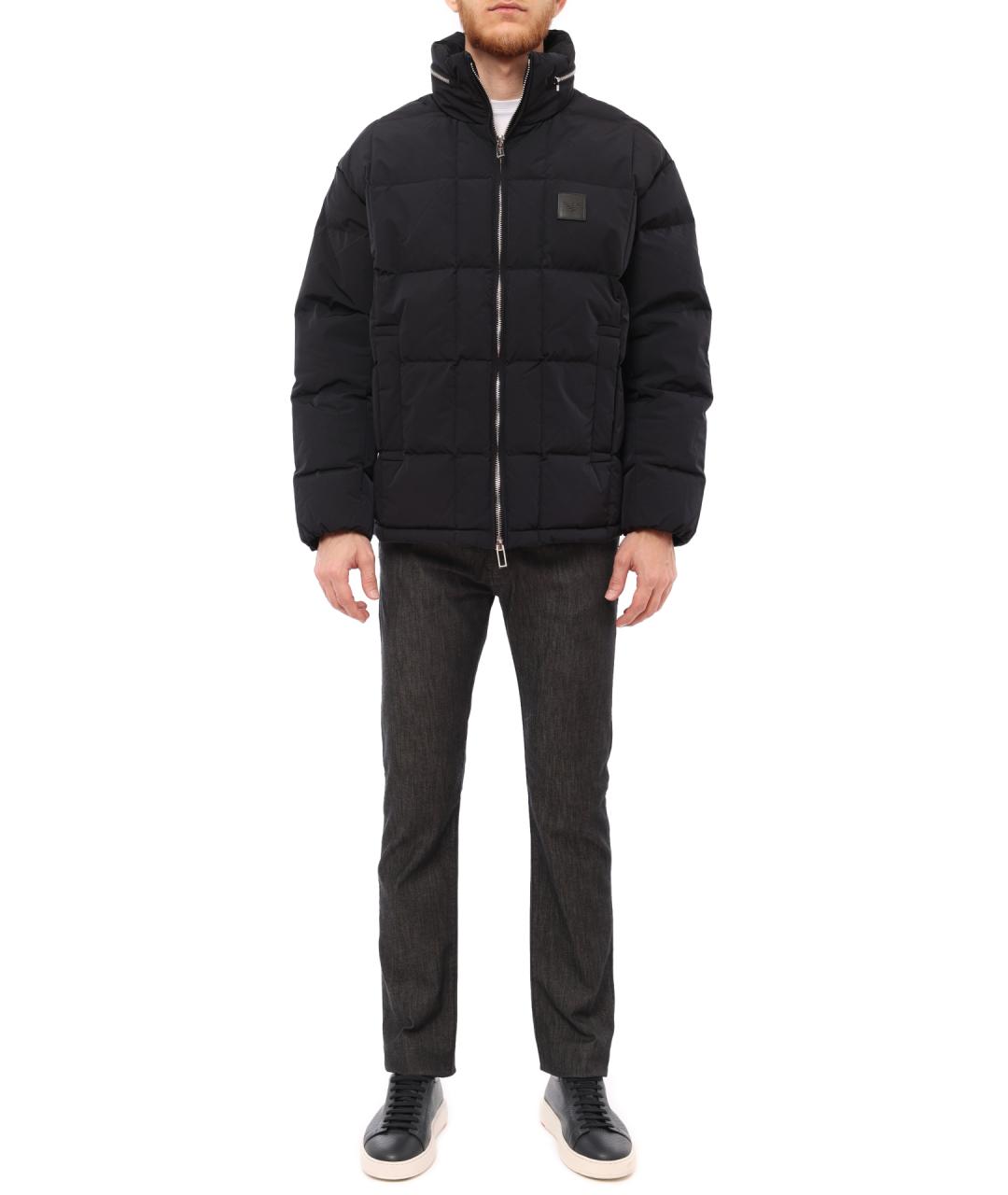 EMPORIO ARMANI Синий полиамидовый пуховик, фото 5