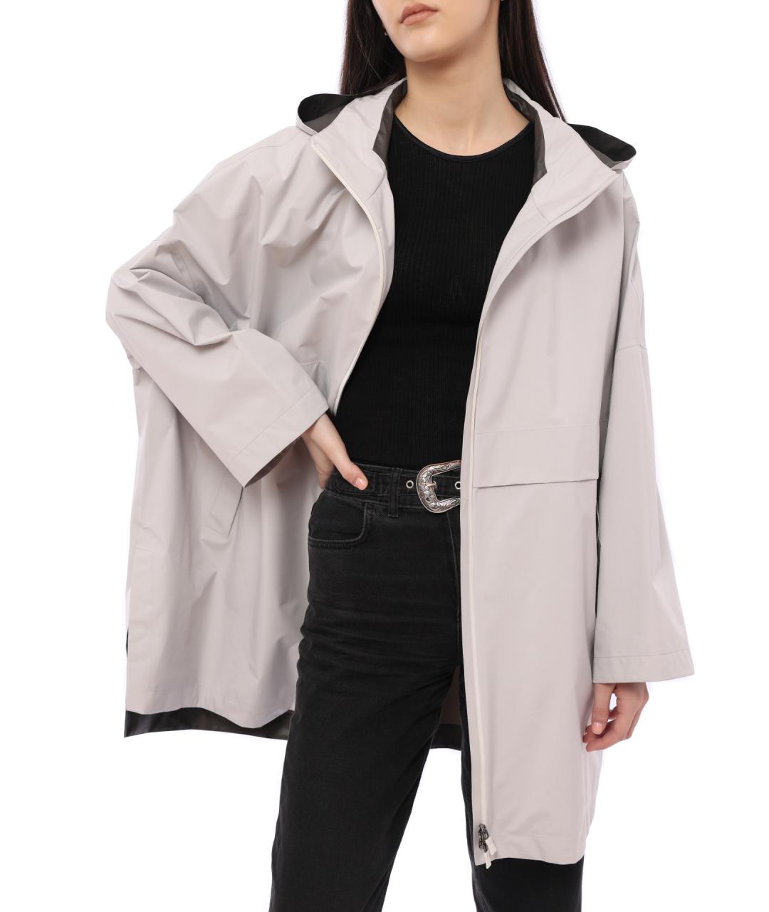 HERNO Серый полиамидовый тренч/плащ, фото 3