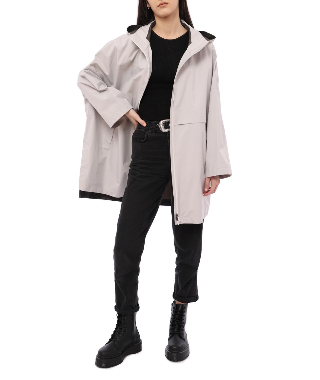 HERNO Серый полиамидовый тренч/плащ, фото 2