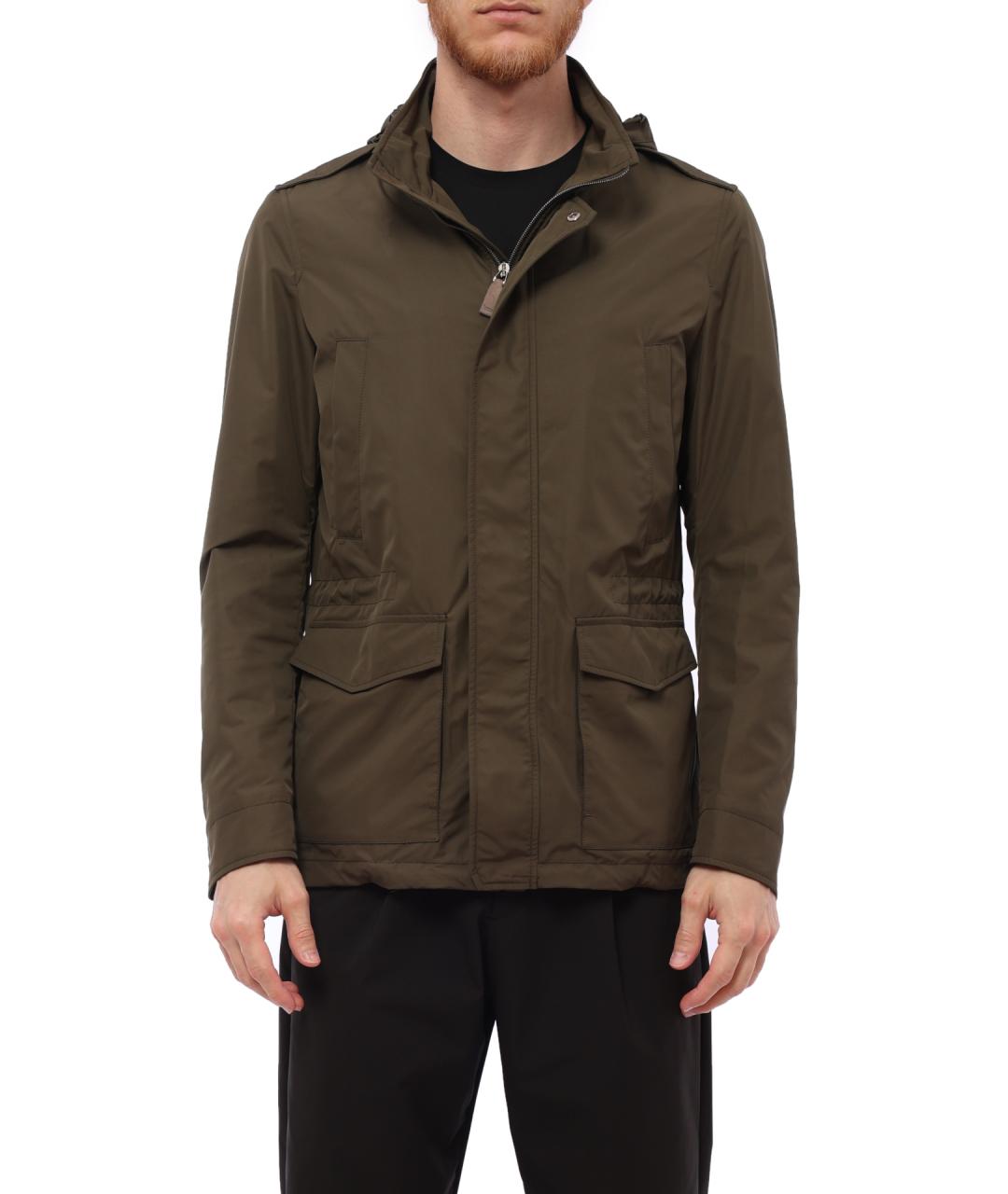 HERNO Зеленая полиэстеровая куртка, фото 1