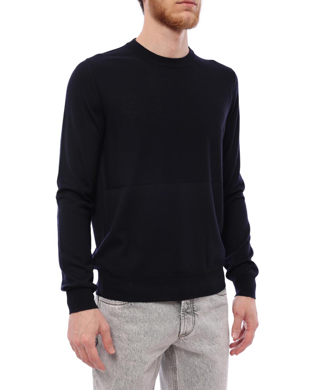 JIL SANDER Темно-синий шерстяной джемпер / свитер, фото 5