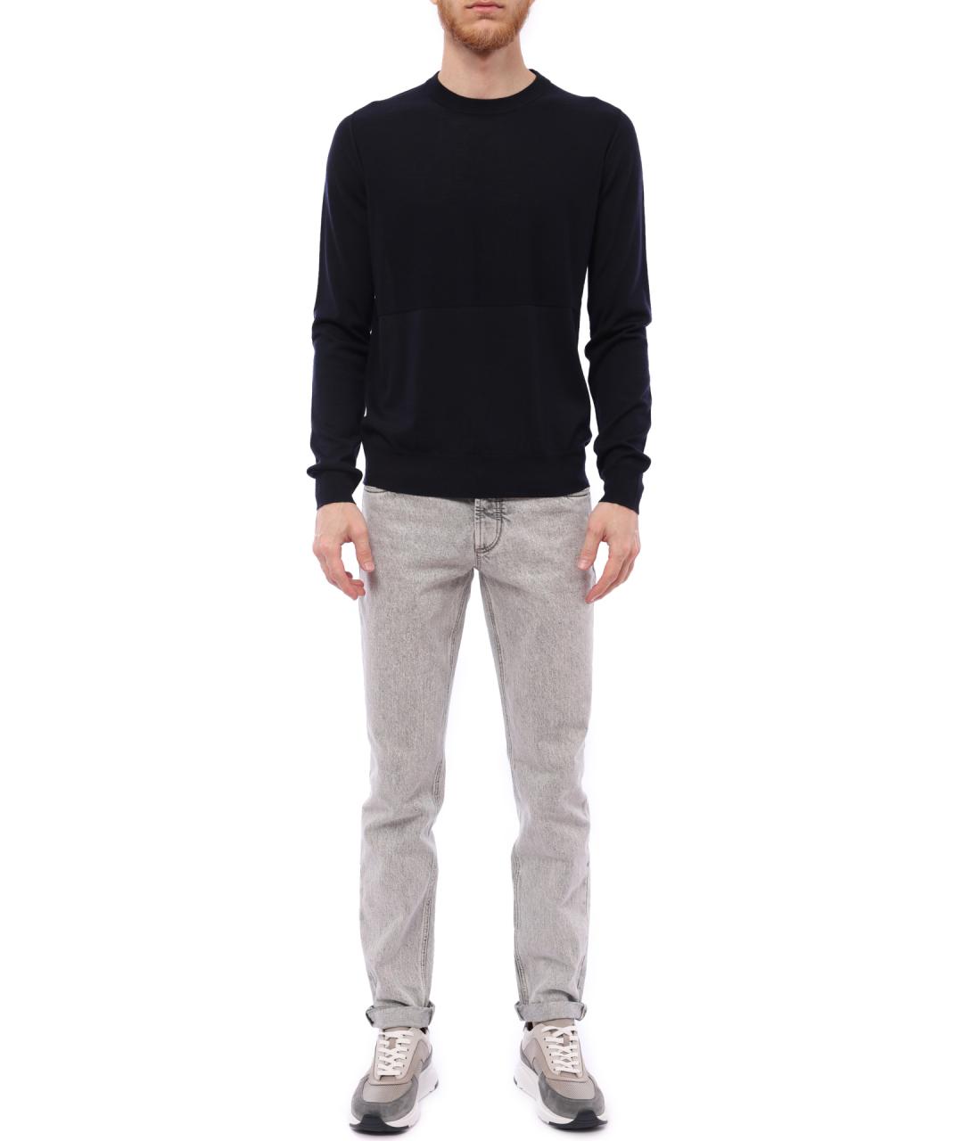 JIL SANDER Темно-синий шерстяной джемпер / свитер, фото 2