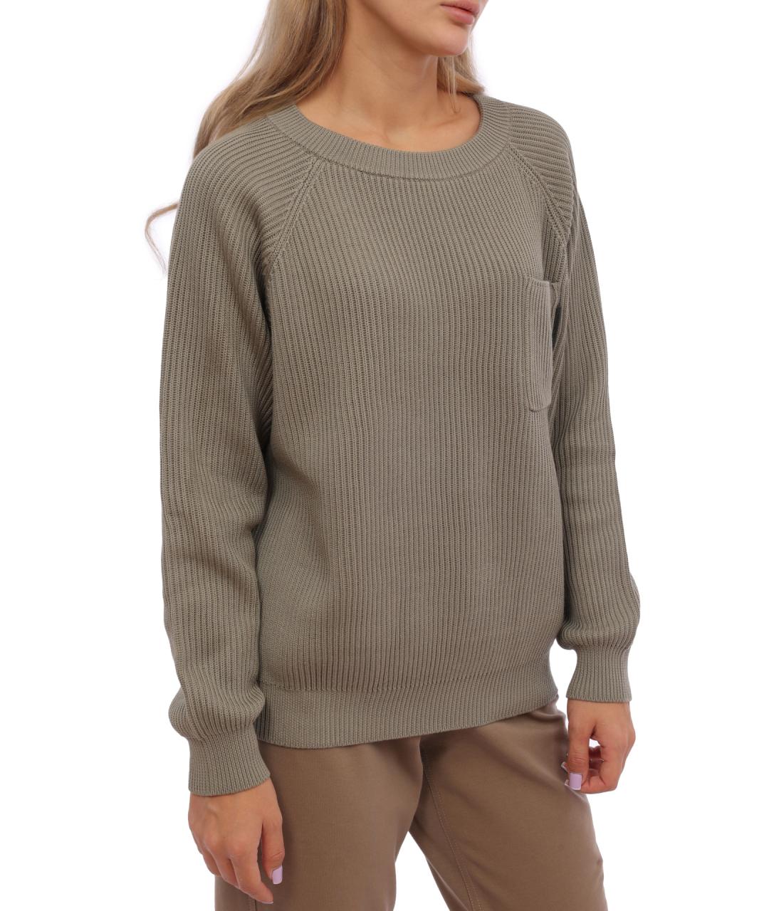 BRUNELLO CUCINELLI Зеленый хлопковый джемпер / свитер, фото 4