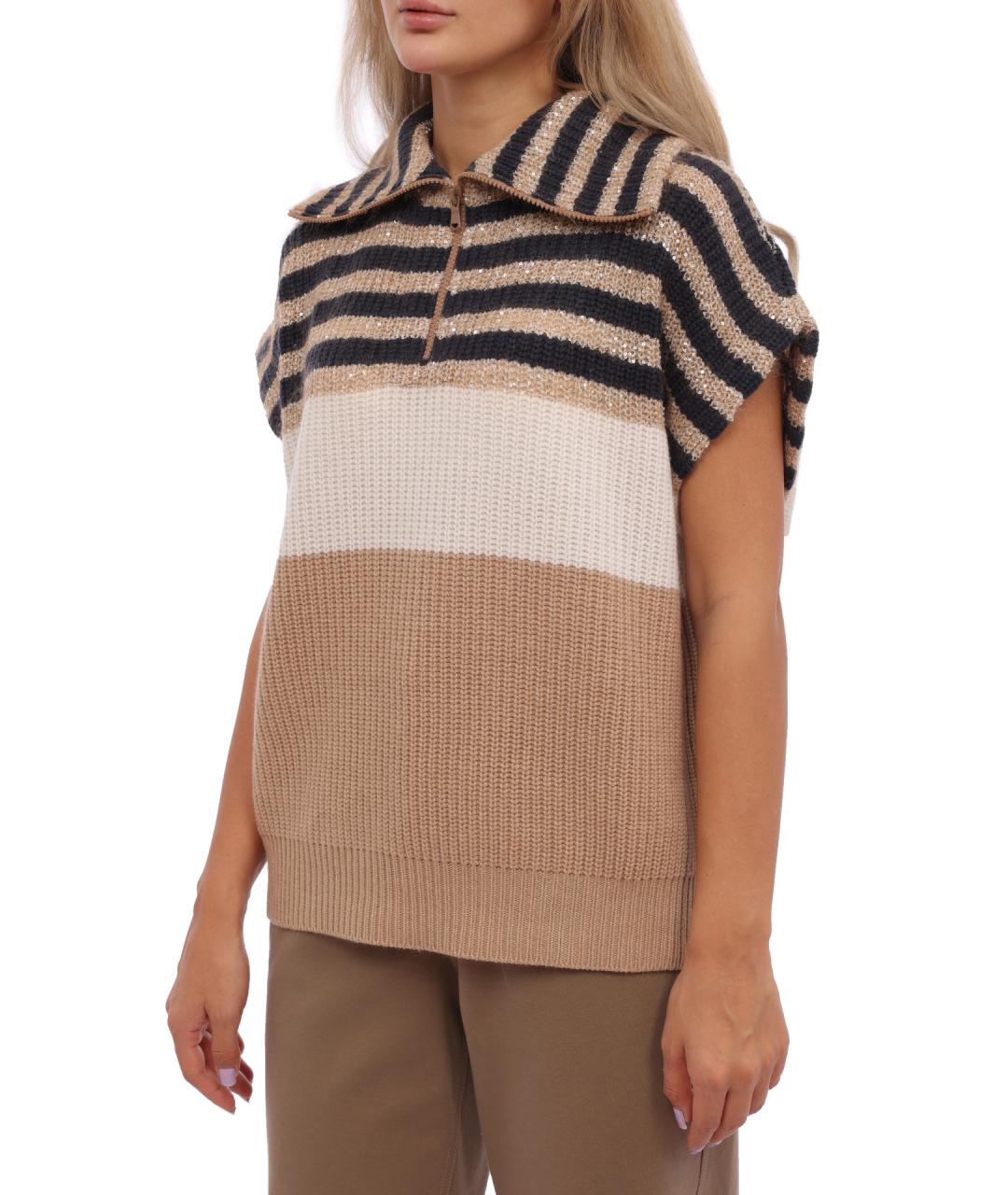 BRUNELLO CUCINELLI Мульти шерстяная жилетка, фото 4