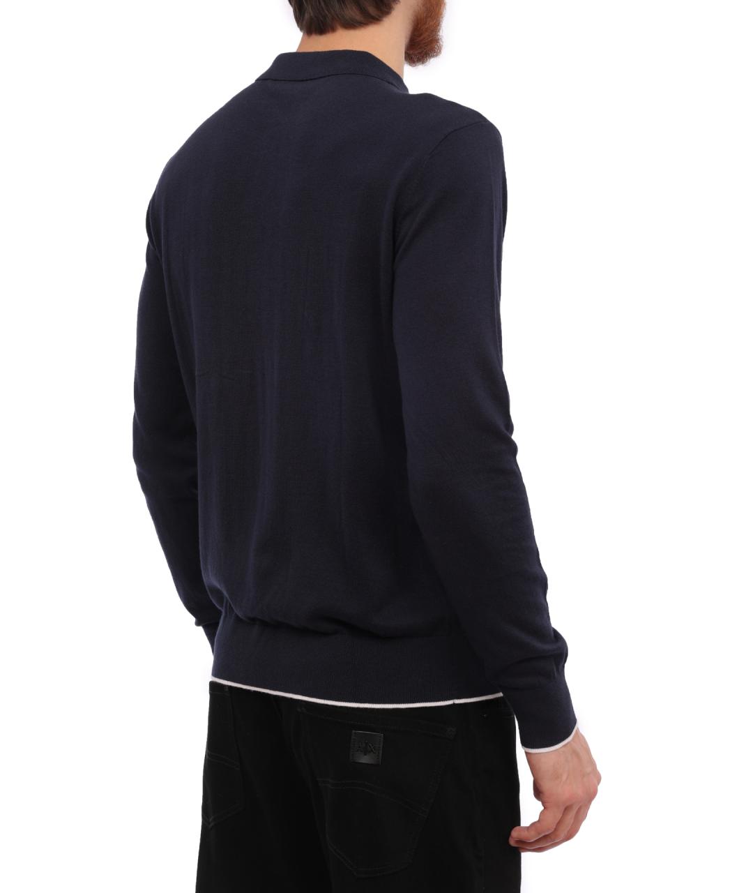 ARMANI EXCHANGE Синий хлопковый джемпер / свитер, фото 5
