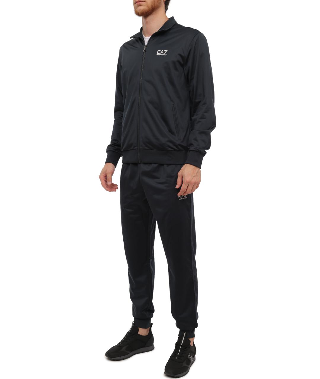 EA7 Синий полиэстеровый спортивный костюм, фото 4