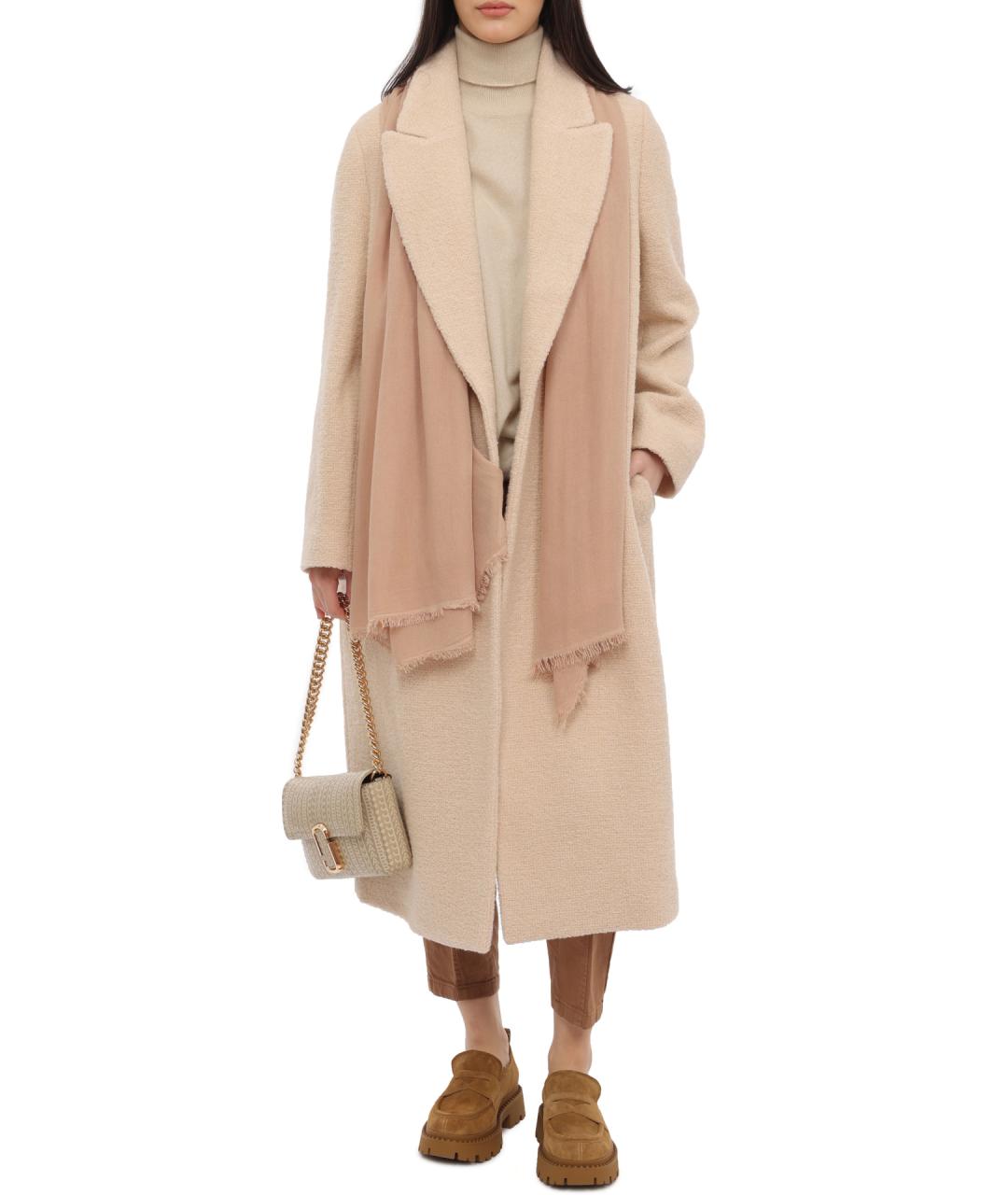 PESERICO Бежевое шерстяное пальто, фото 2