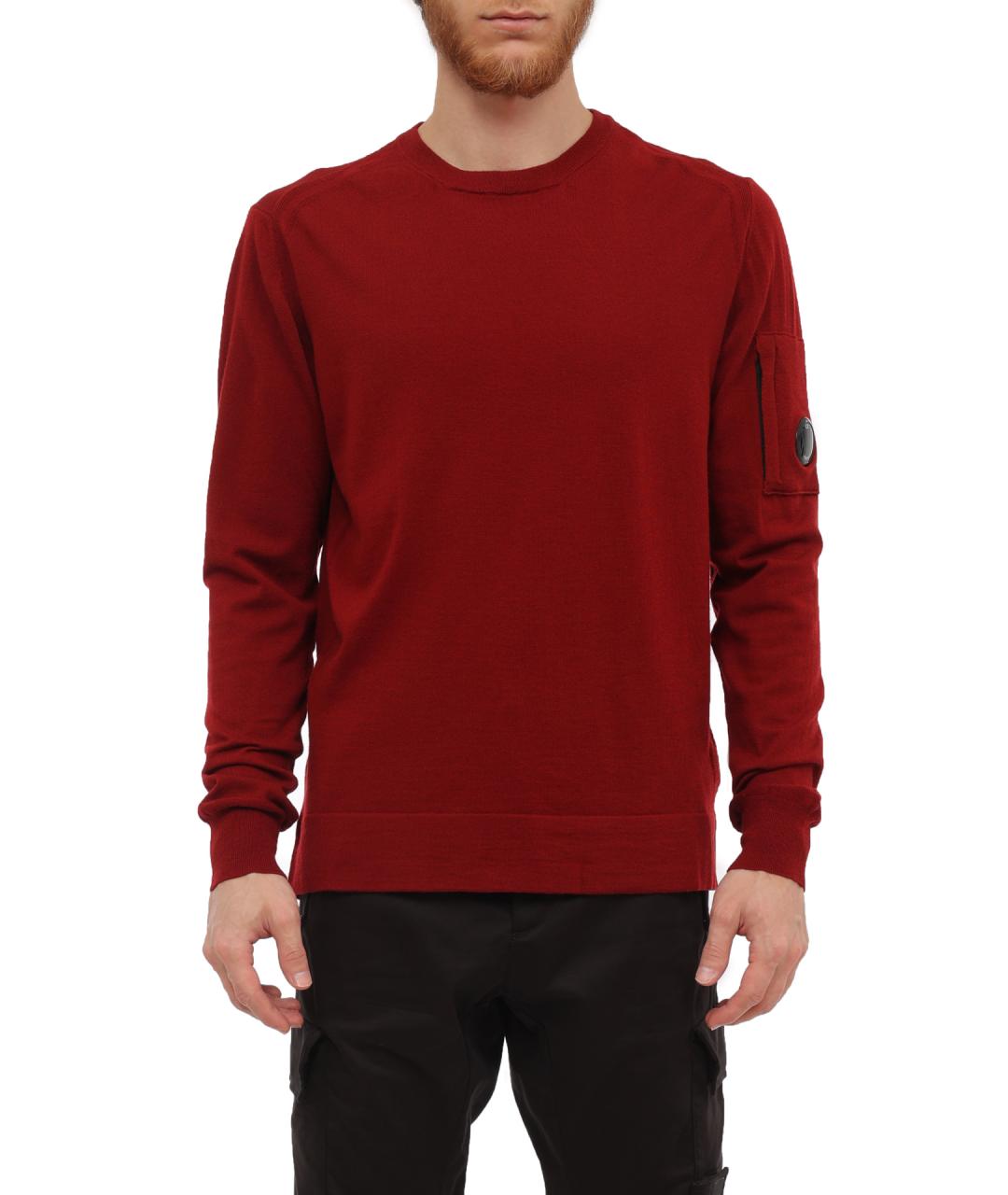 CP COMPANY Бордовый шерстяной джемпер / свитер, фото 1