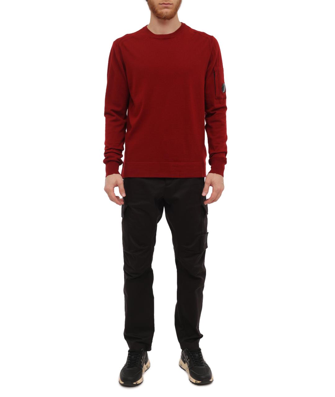 CP COMPANY Бордовый шерстяной джемпер / свитер, фото 2