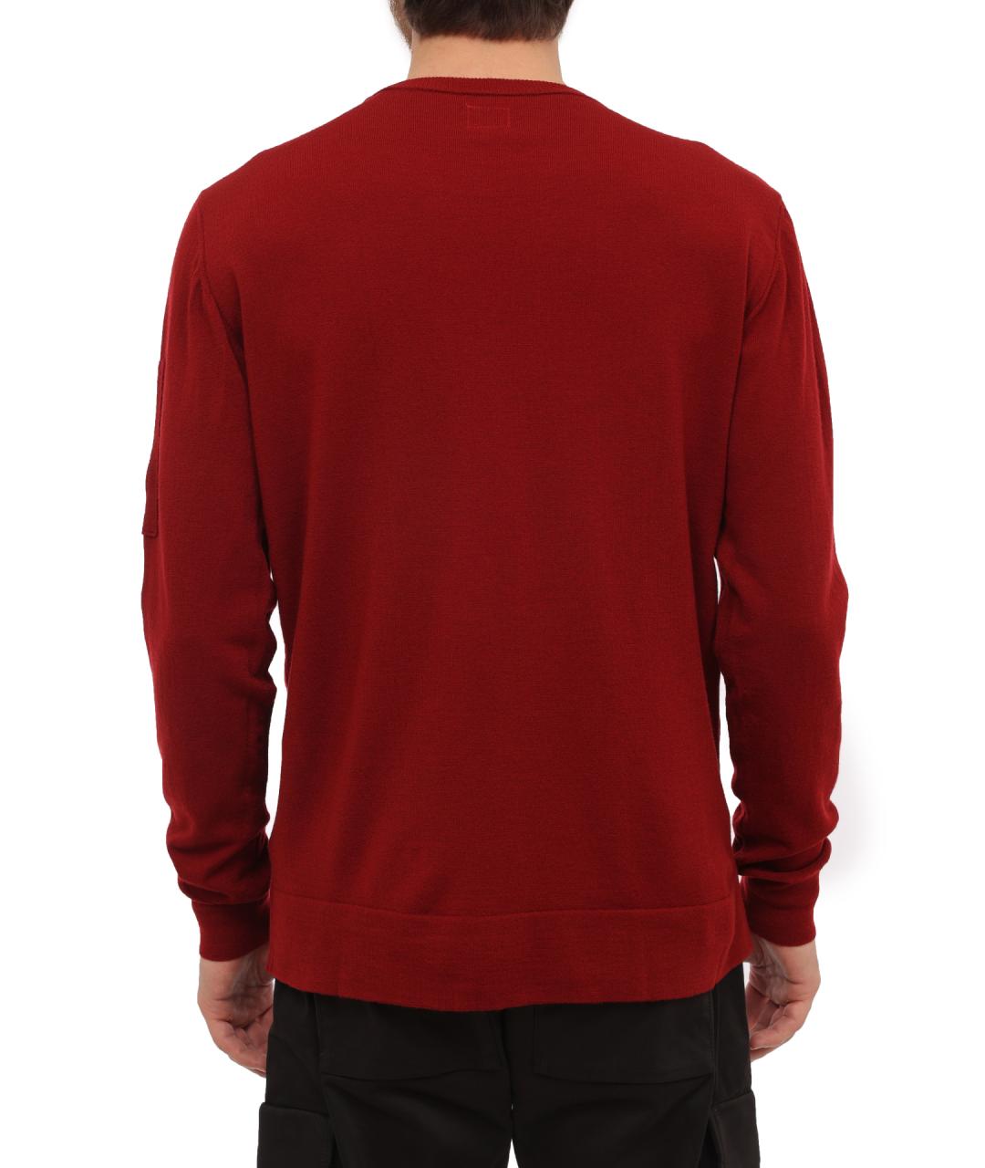 CP COMPANY Бордовый шерстяной джемпер / свитер, фото 5