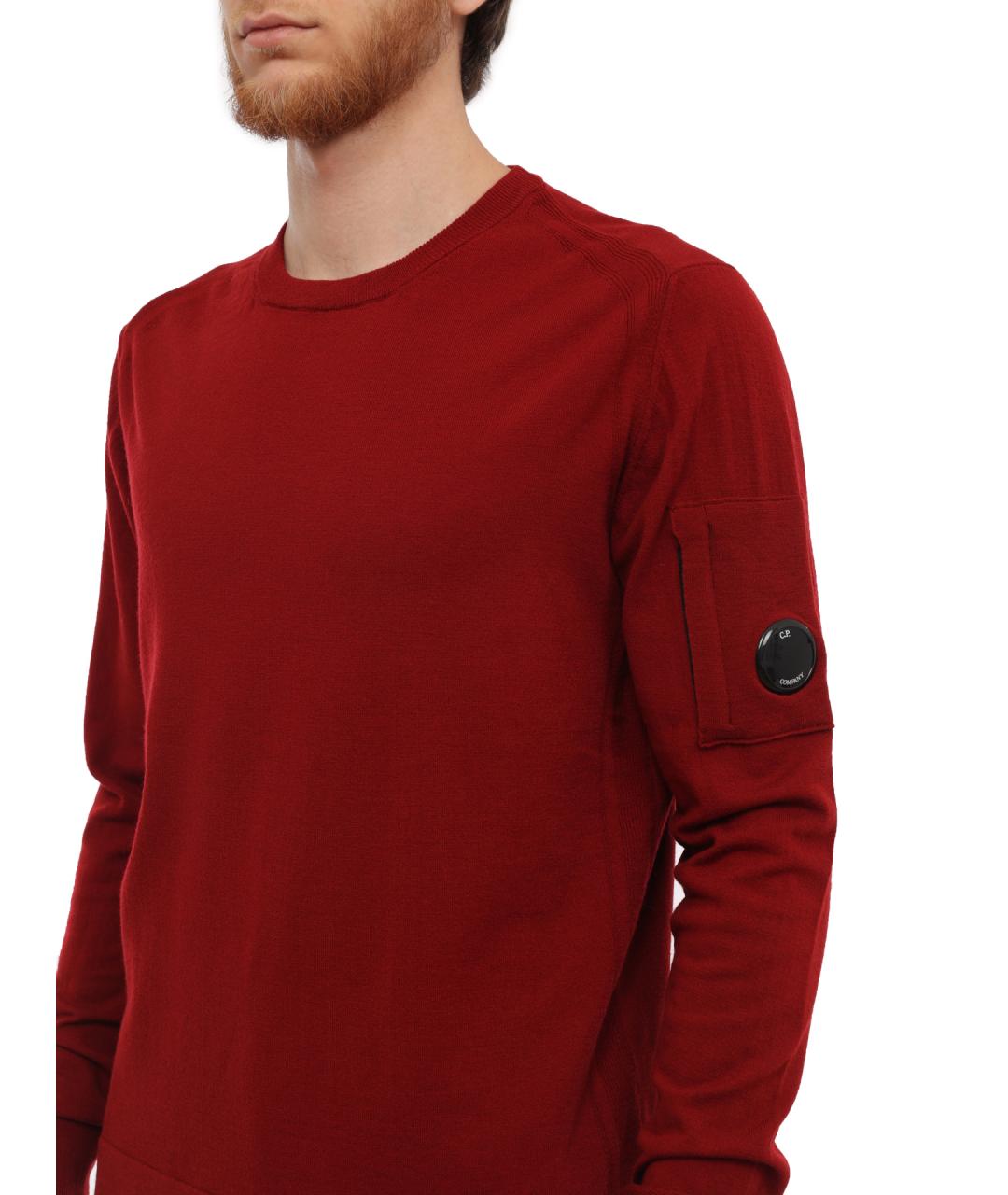 CP COMPANY Бордовый шерстяной джемпер / свитер, фото 4