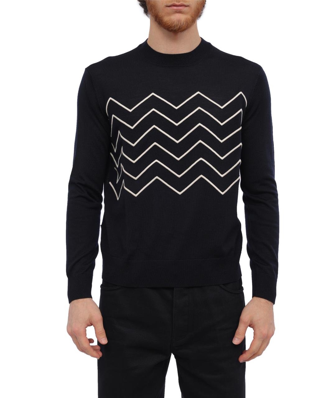 EMPORIO ARMANI Синий шерстяной джемпер / свитер, фото 1