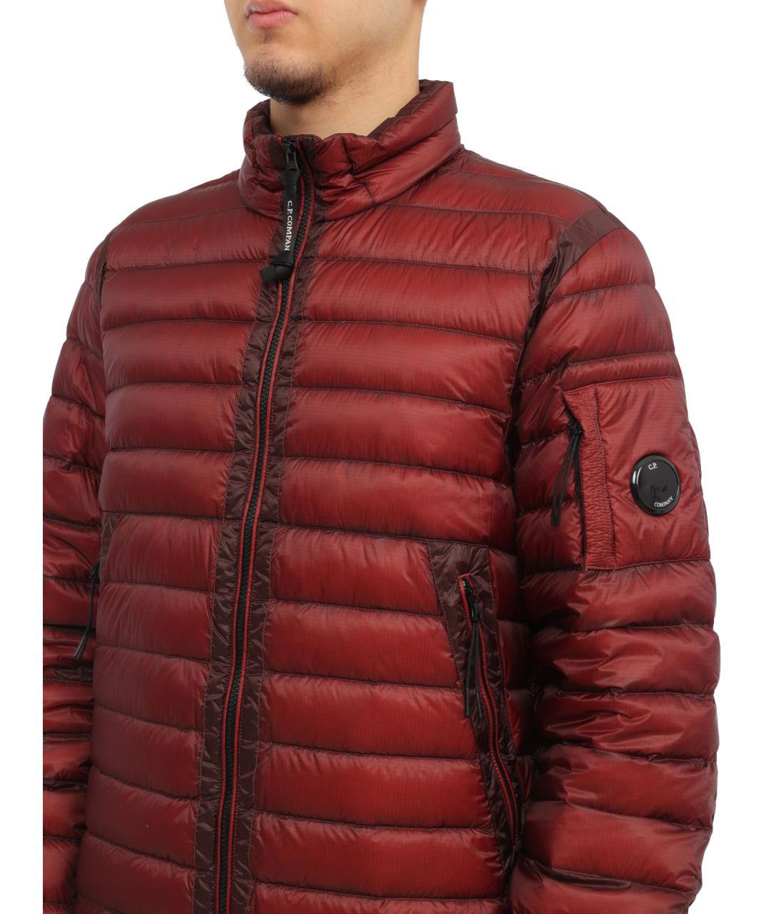 CP COMPANY Бордовый полиамидовый пуховик, фото 4
