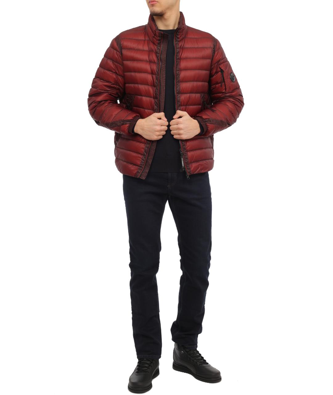 CP COMPANY Бордовый полиамидовый пуховик, фото 2
