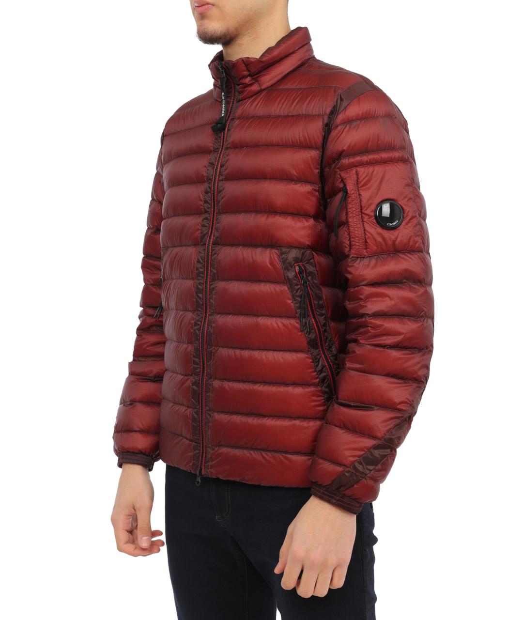 CP COMPANY Бордовый полиамидовый пуховик, фото 3