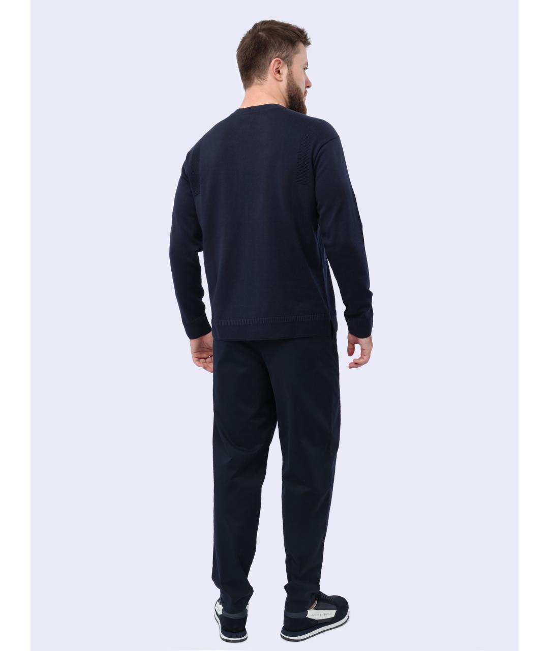 ARMANI EXCHANGE Синий хлопковый джемпер / свитер, фото 6