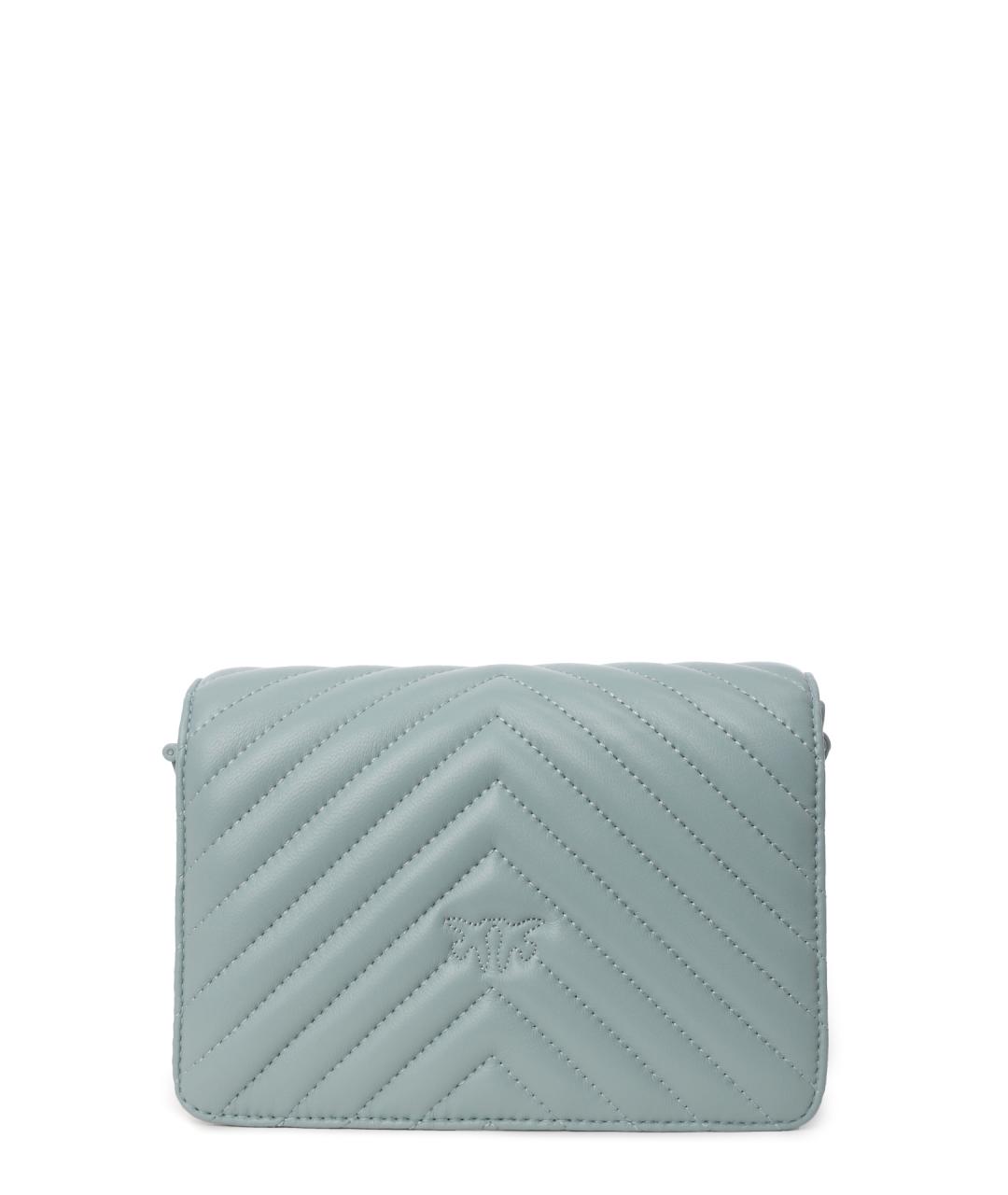 PINKO Голубая кожаная сумка через плечо, фото 3