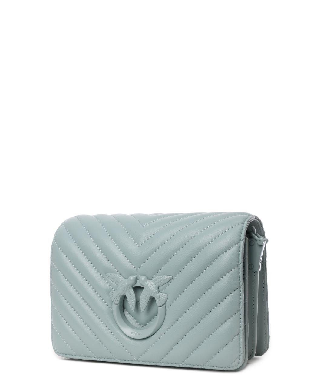 PINKO Голубая кожаная сумка через плечо, фото 2