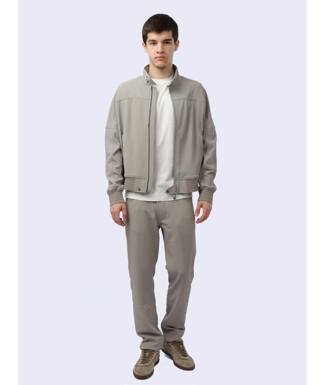 EMPORIO ARMANI Коричневая полиамидовая куртка, фото 4