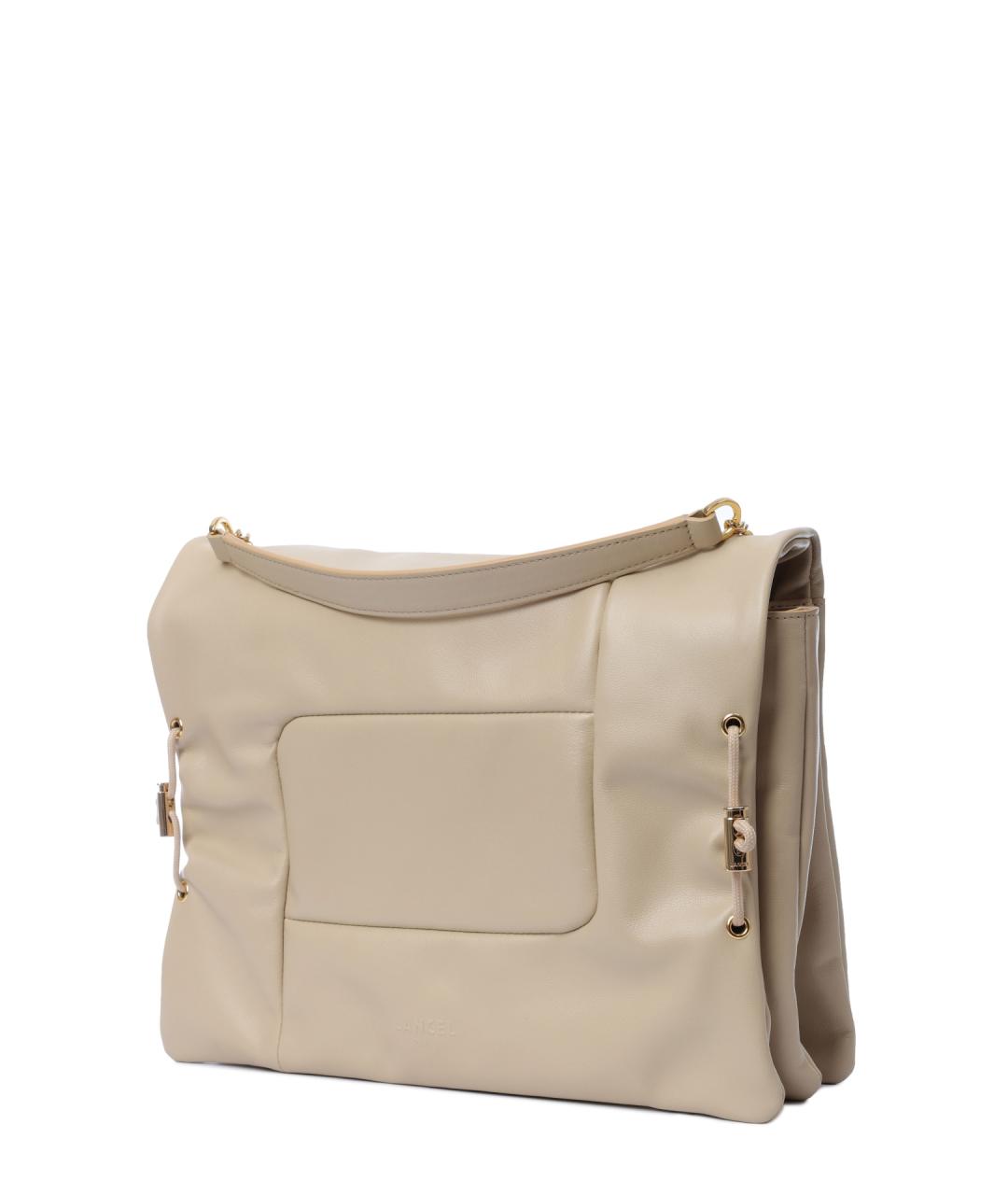 LANCEL Белая кожаная сумка через плечо, фото 3