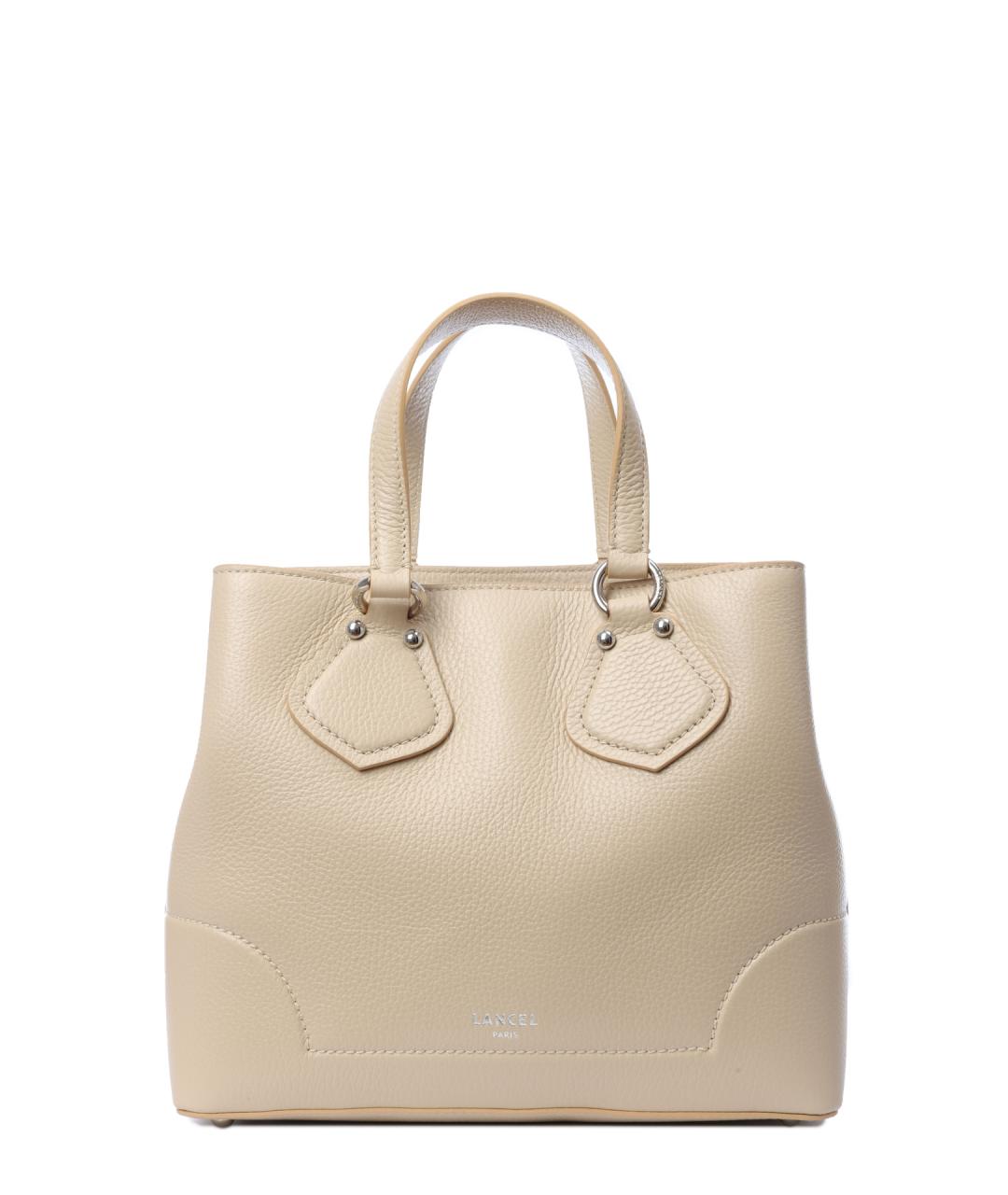 LANCEL Бежевая кожаная сумка тоут, фото 4